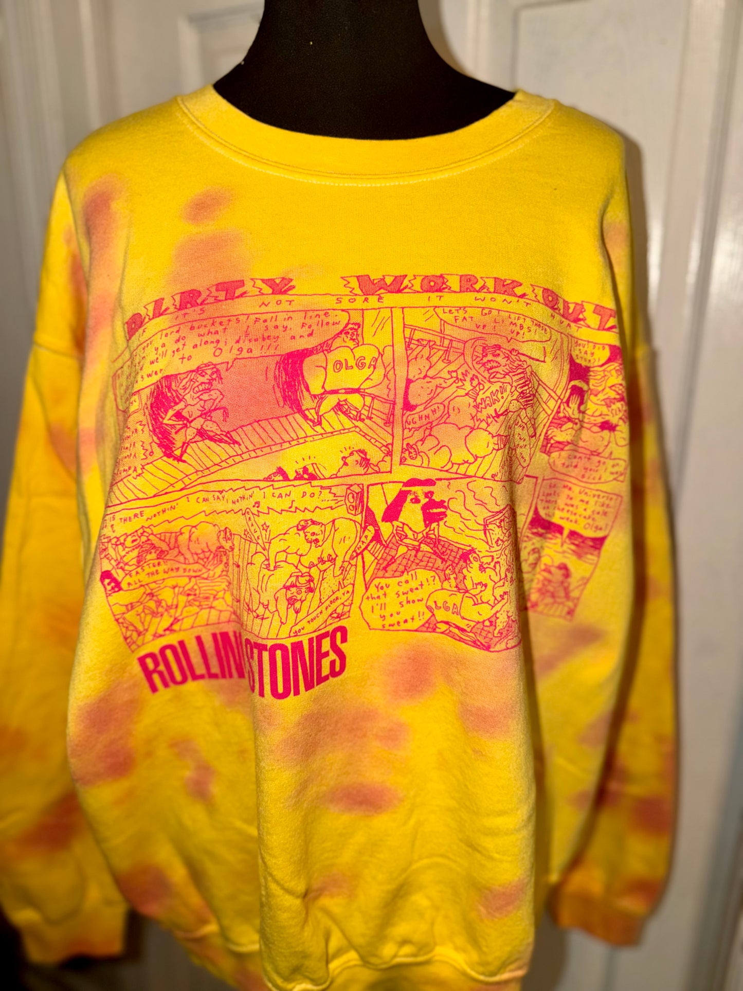 The Rolling Stones Oversized Distressed Sweatshirt