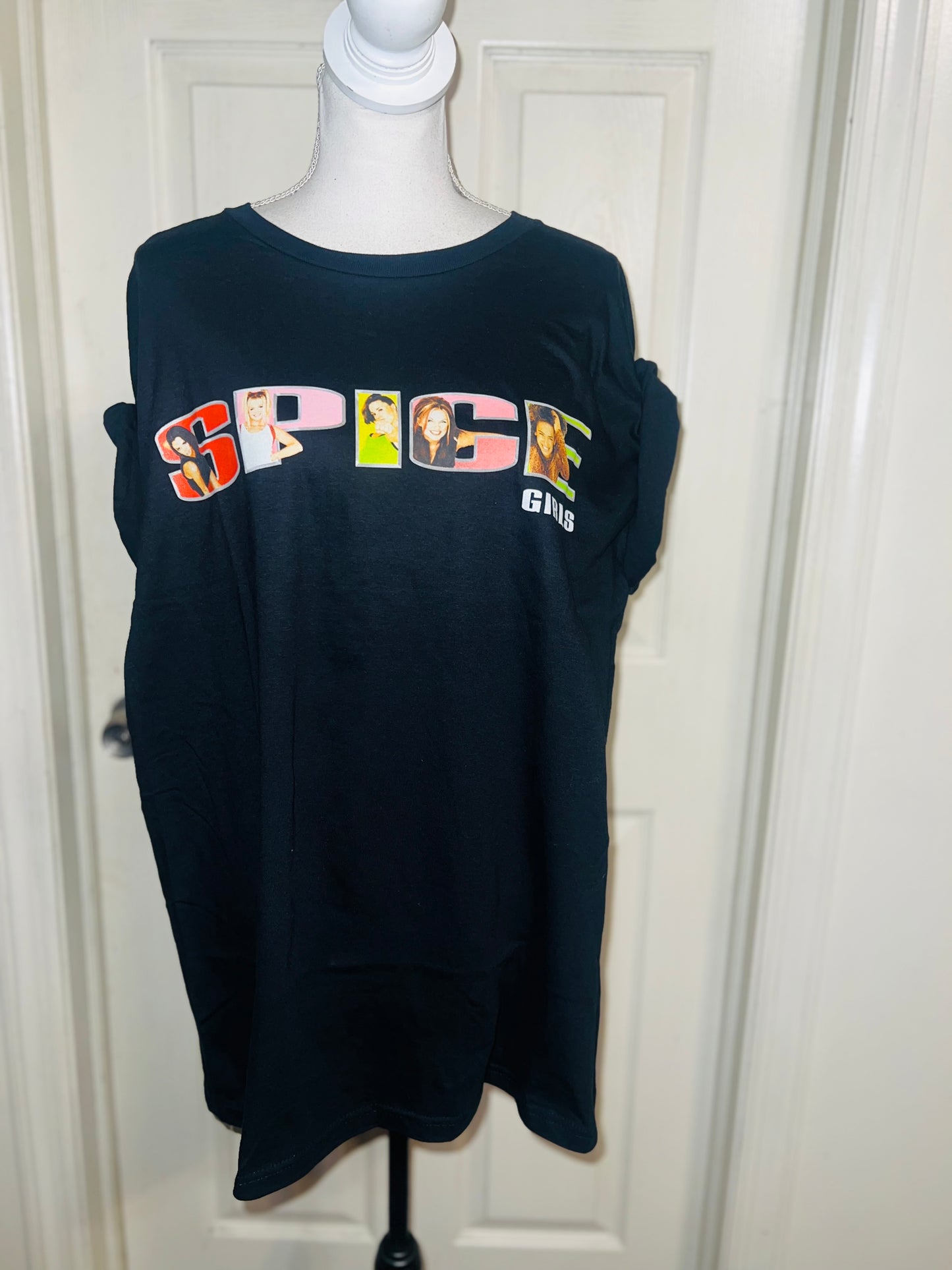 Spice Girls Oversized Distressed Tee