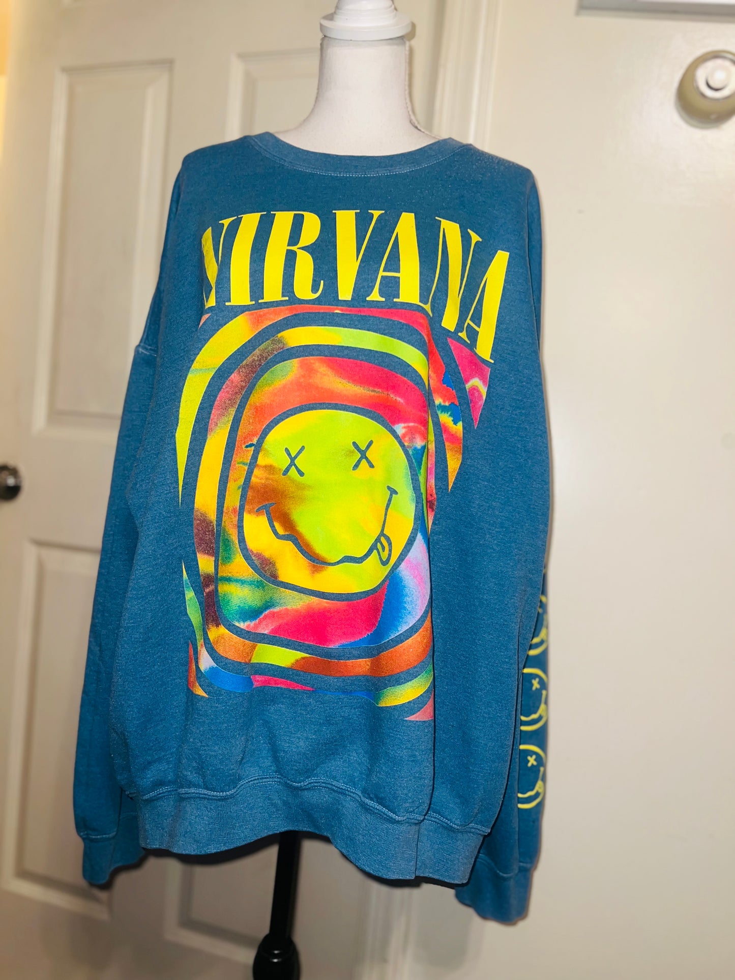 Nirvana Oversized Distressed Sweatshirt