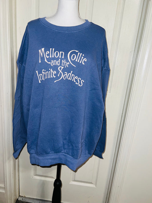 The Smashing Pumpkins Double Sided Oversized Distressed Sweatshirt