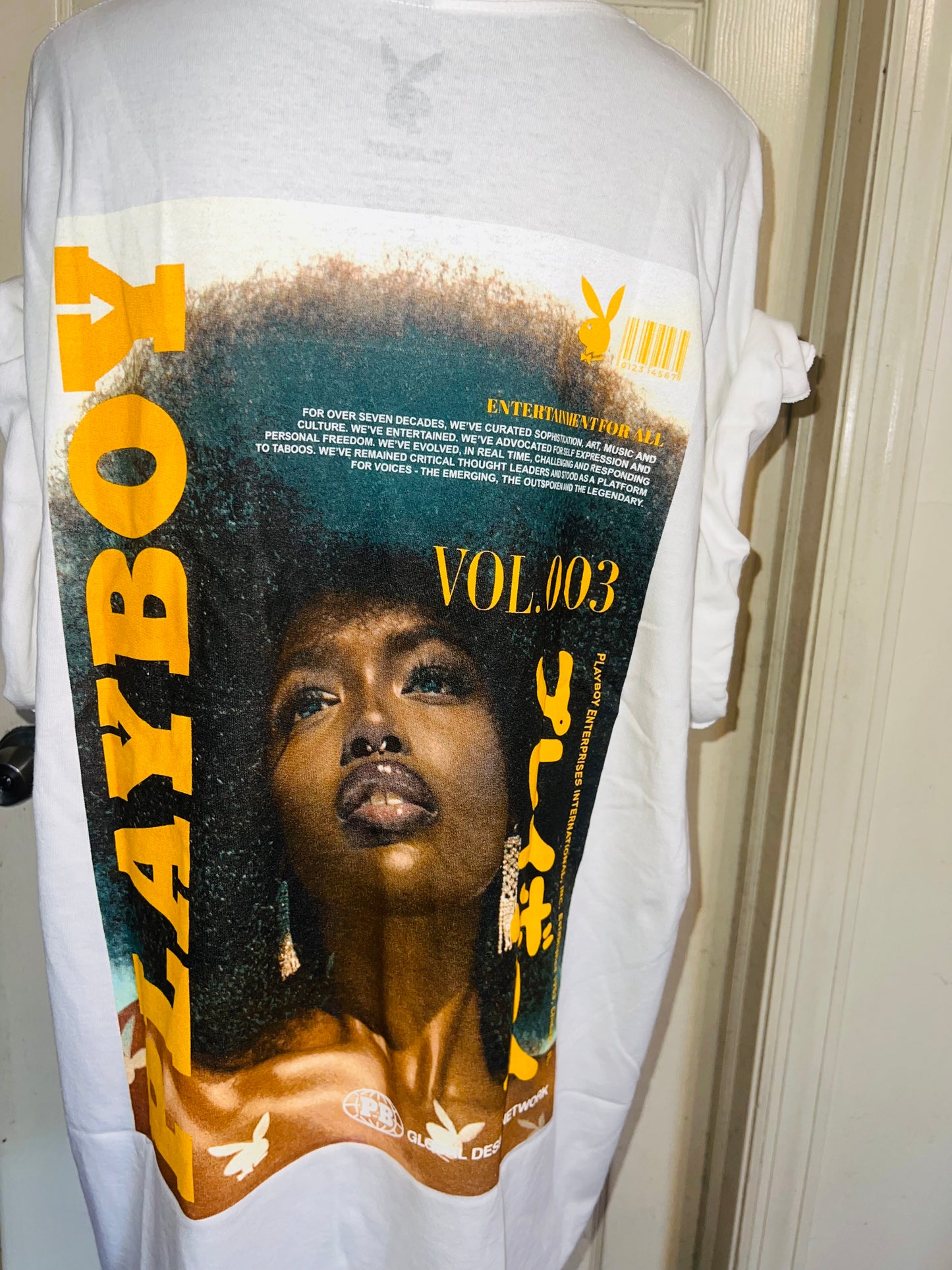 Playboy Double Sided Oversized Distressed Tee