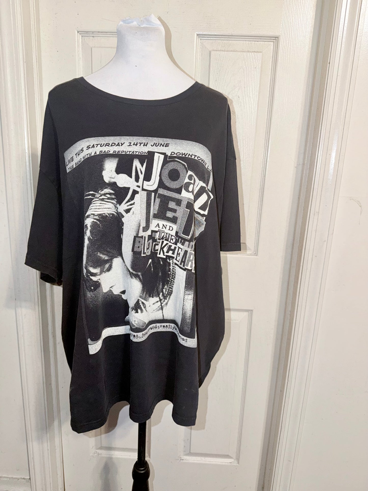 Joan Jett and the Blackhearts Double Sided Oversized Distressed Tee