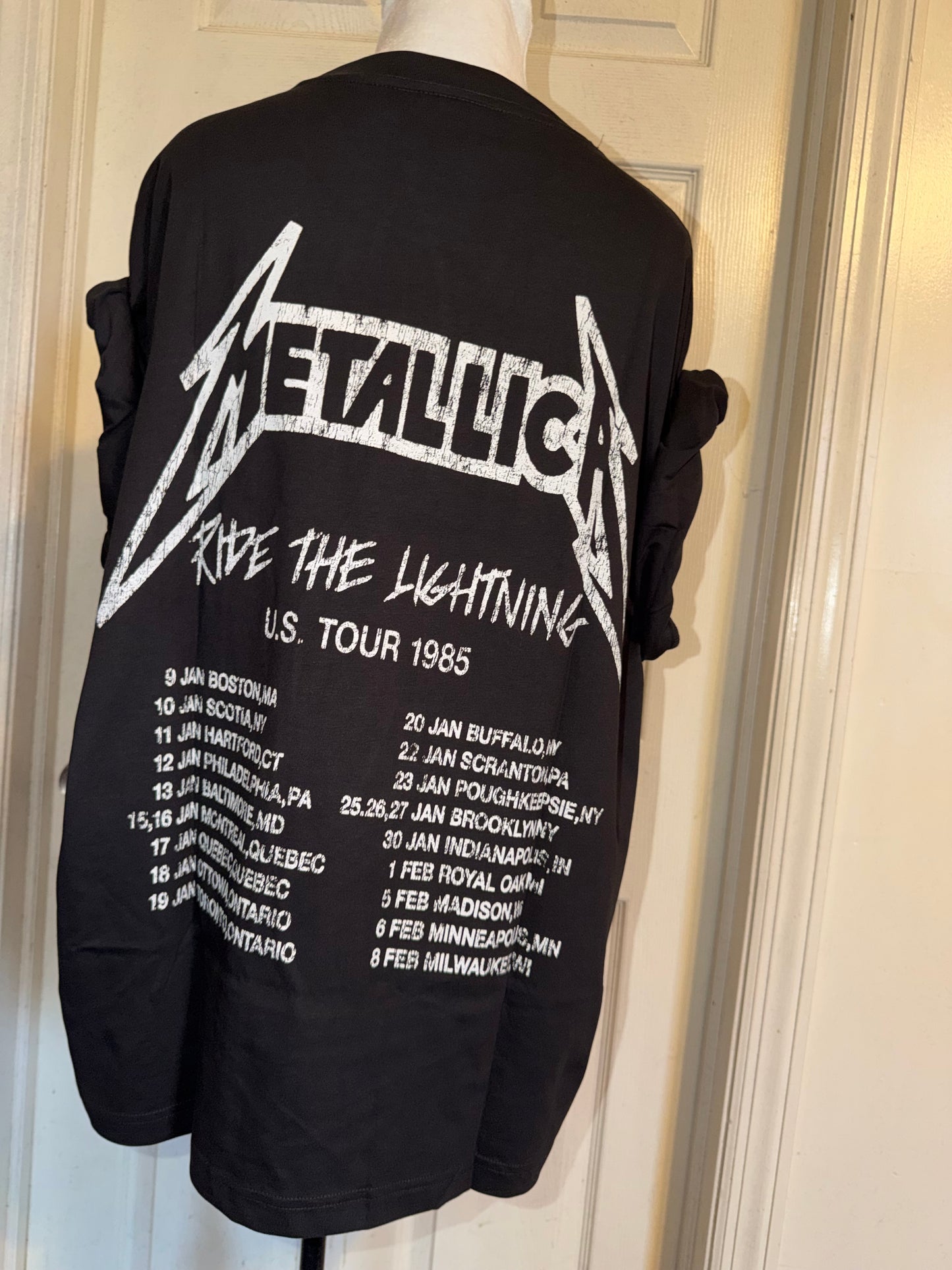 Metallica Double Sided Oversized Distressed Tee