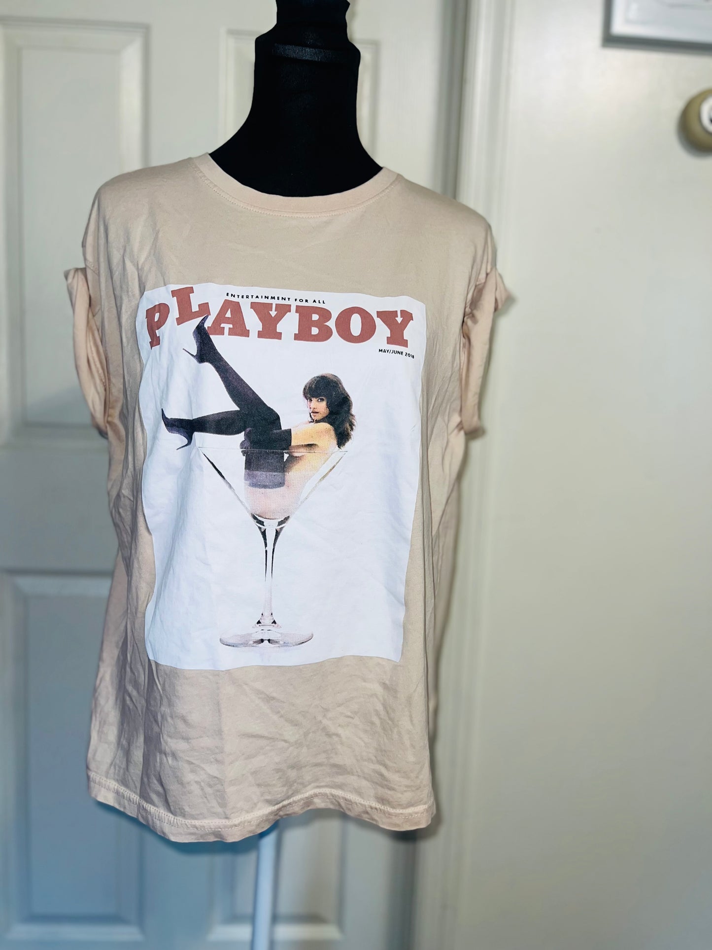 Playboy Oversized Distressed Tee