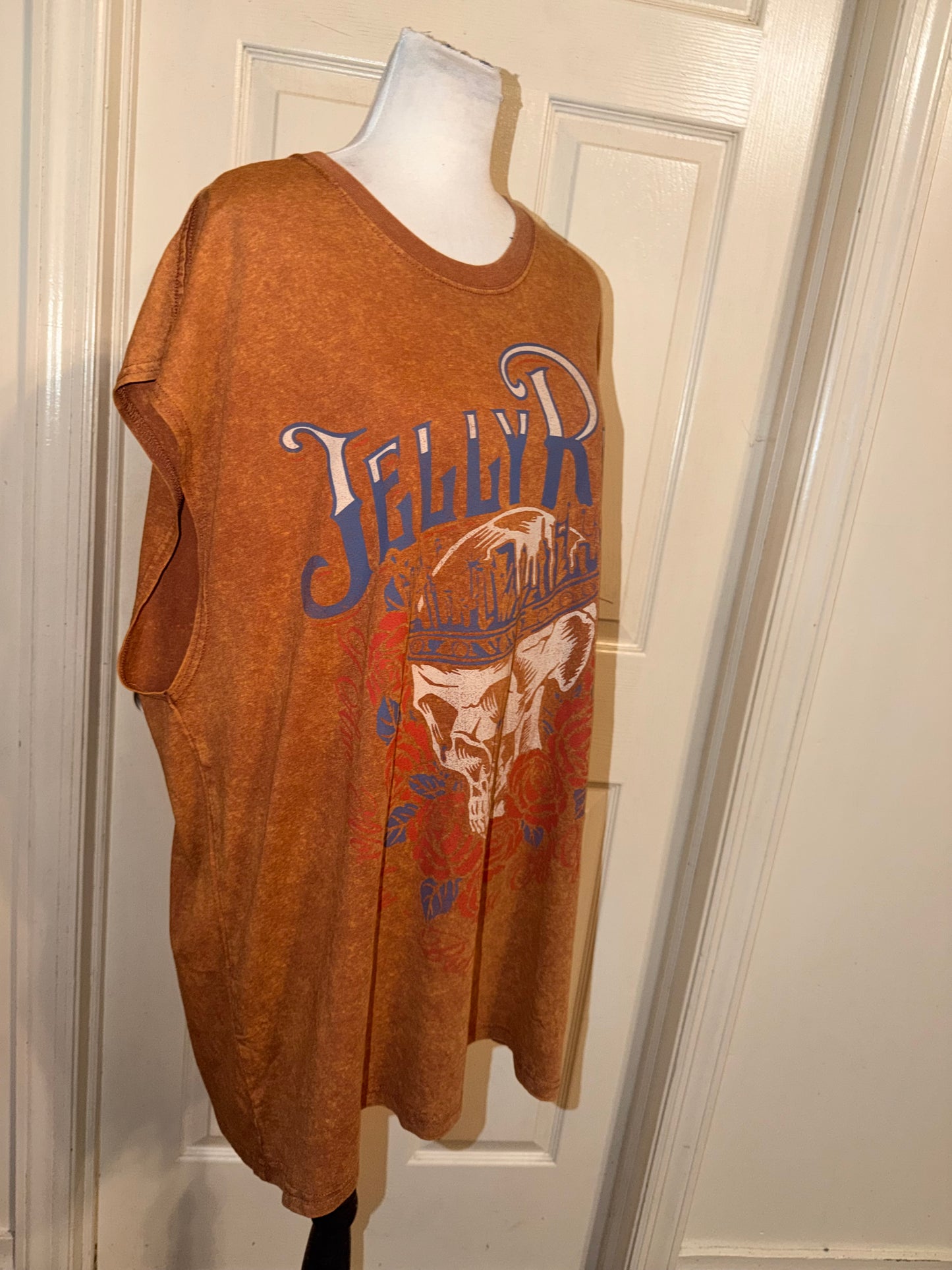 Jelly Roll Double Sided Oversized Distressed Tank