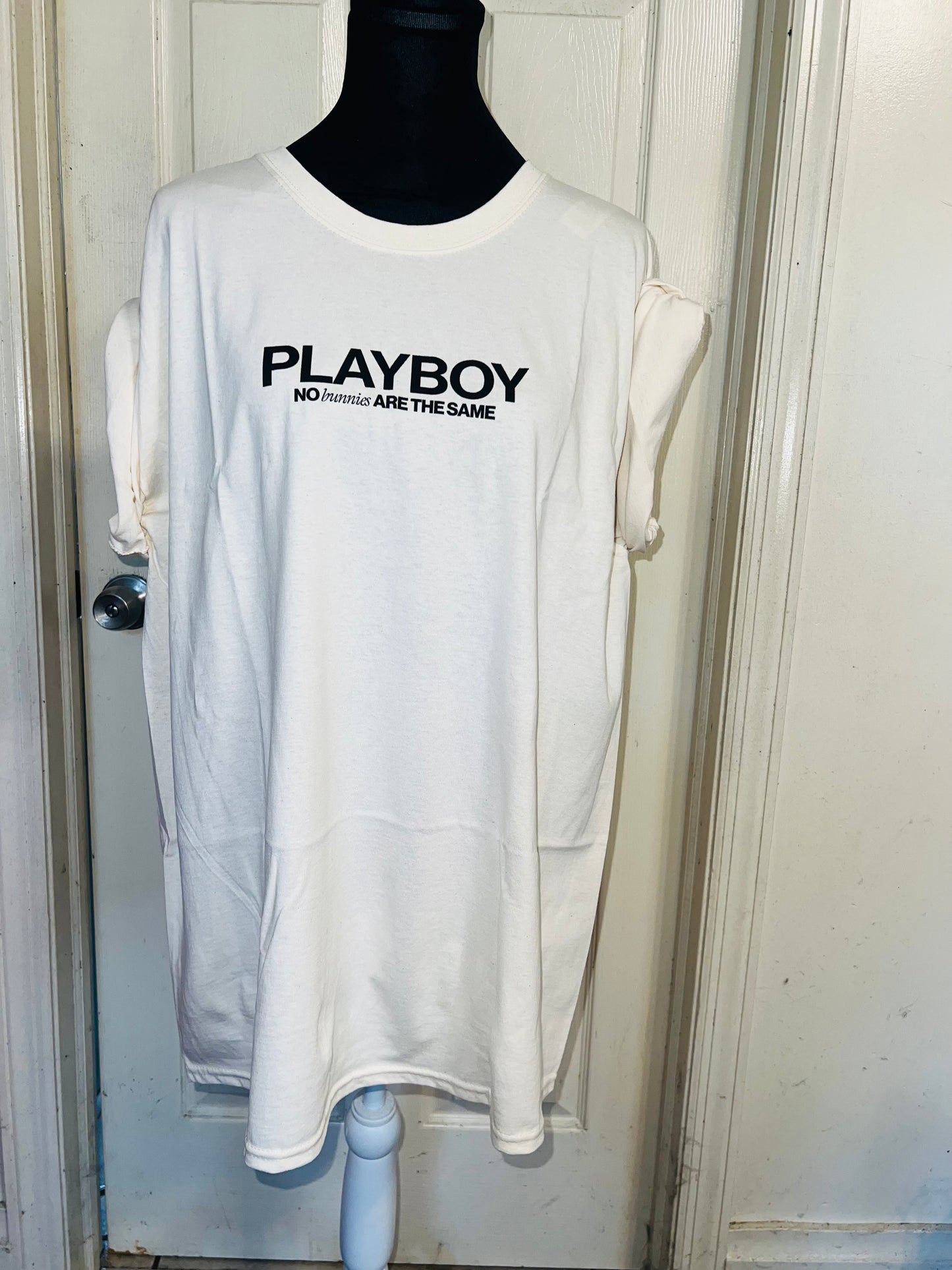 Playboy Double Sided Oversized Distressed Tee