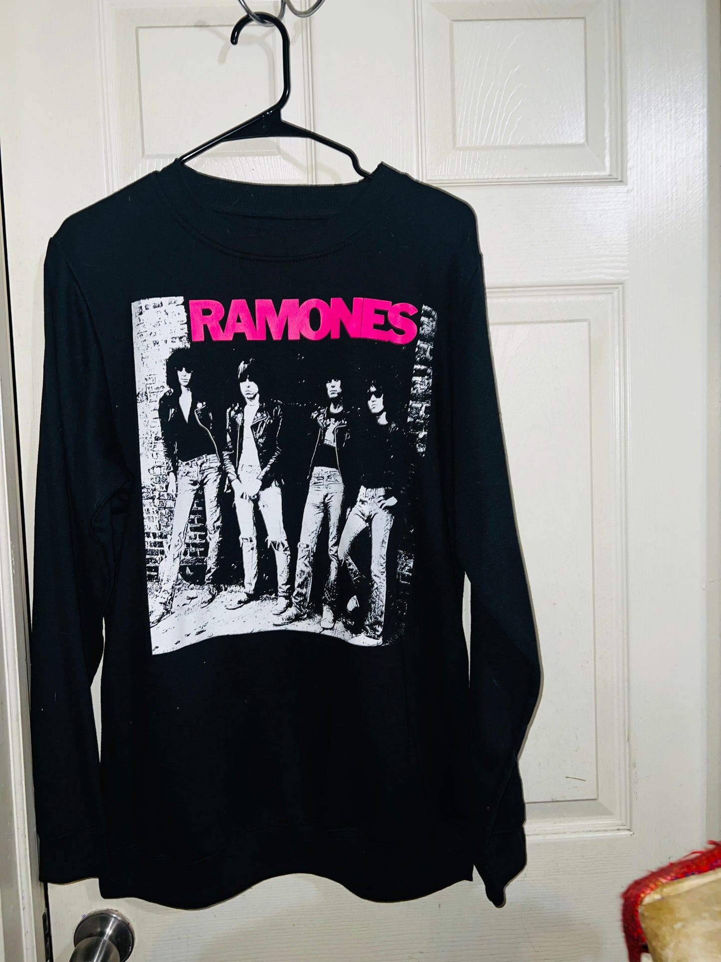 Ramones Oversized Distressed Sweatshirt