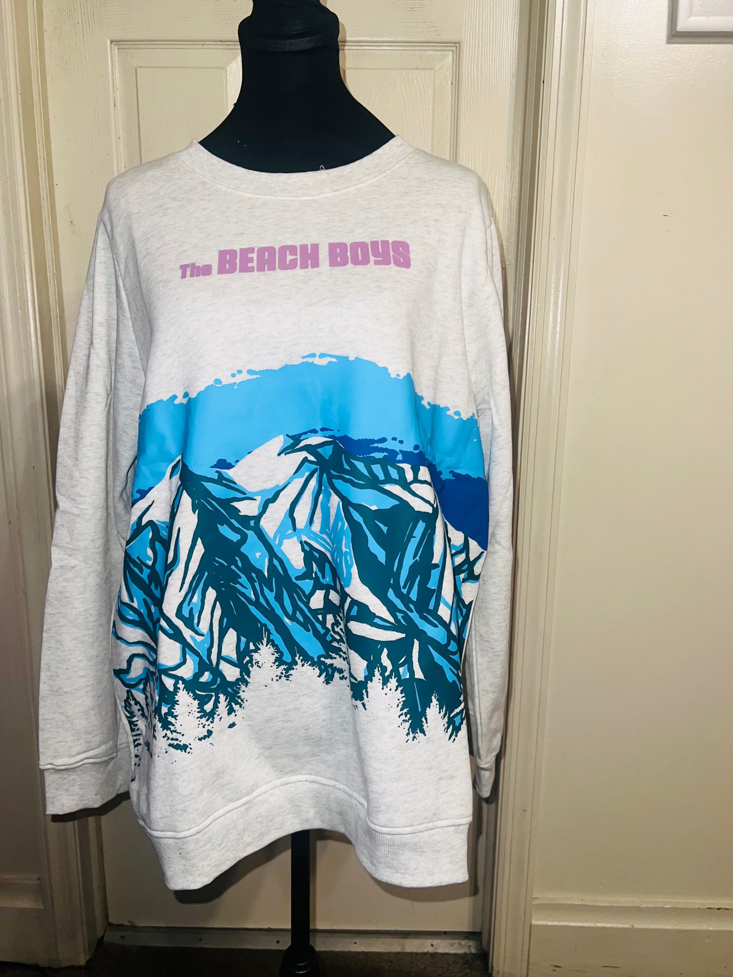 The Beach Boys Oversized Distressed Sweatshirt