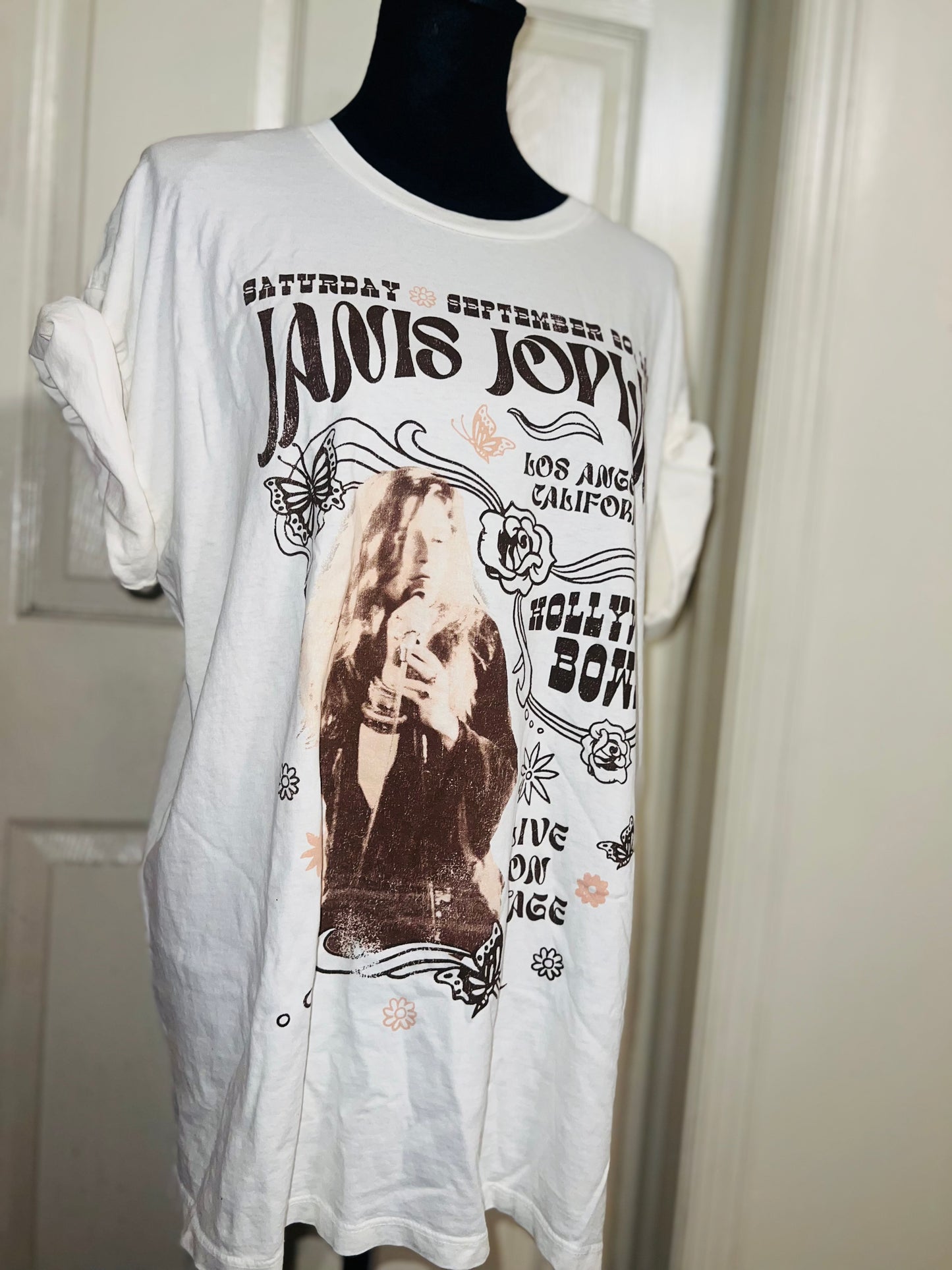 Janis Joplin Oversized Distressed Tee