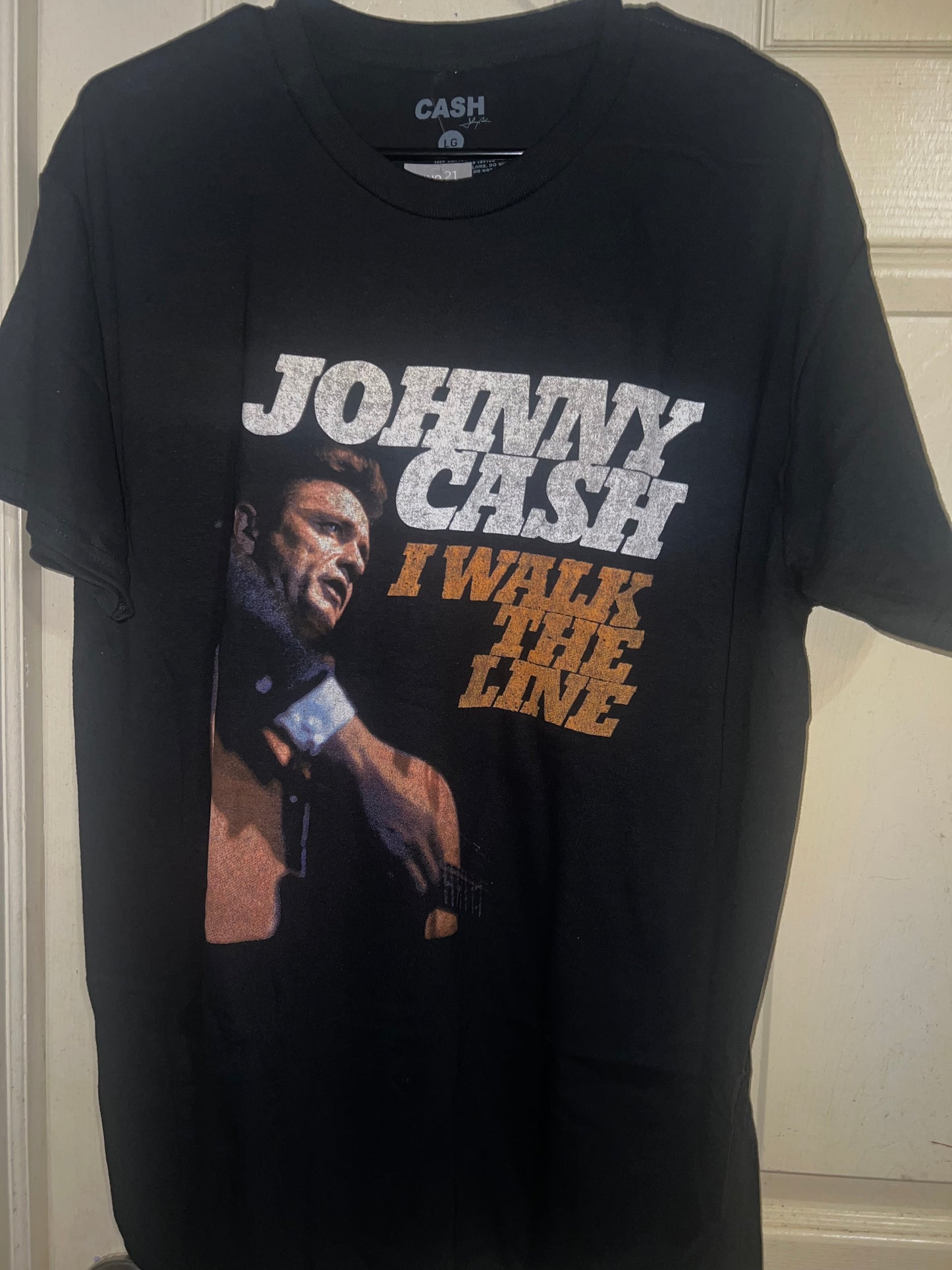 Johnny Cash Walk the Line Oversized Tee