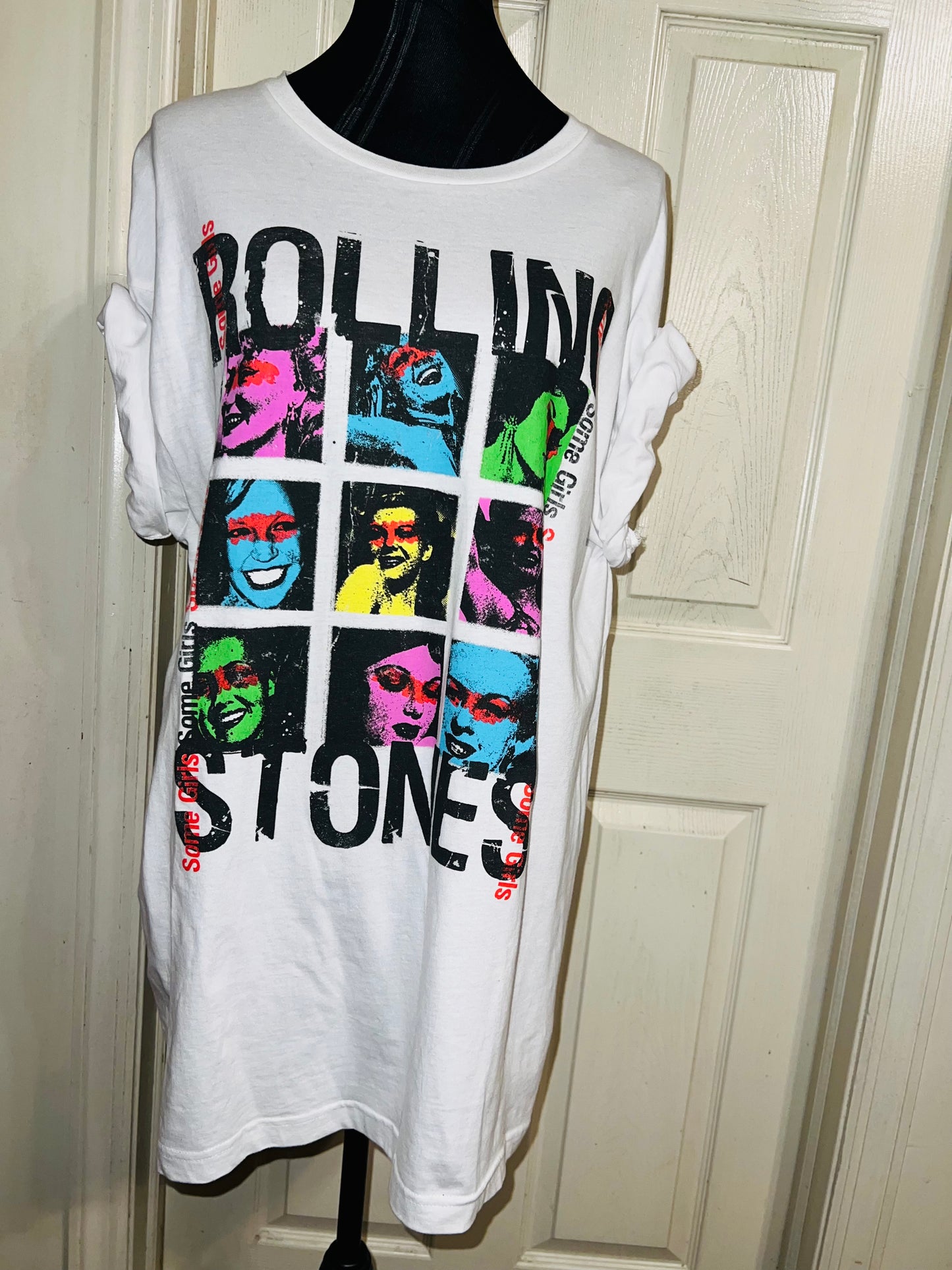 Rolling Stones “Some Girls” Distressed Oversized Tee