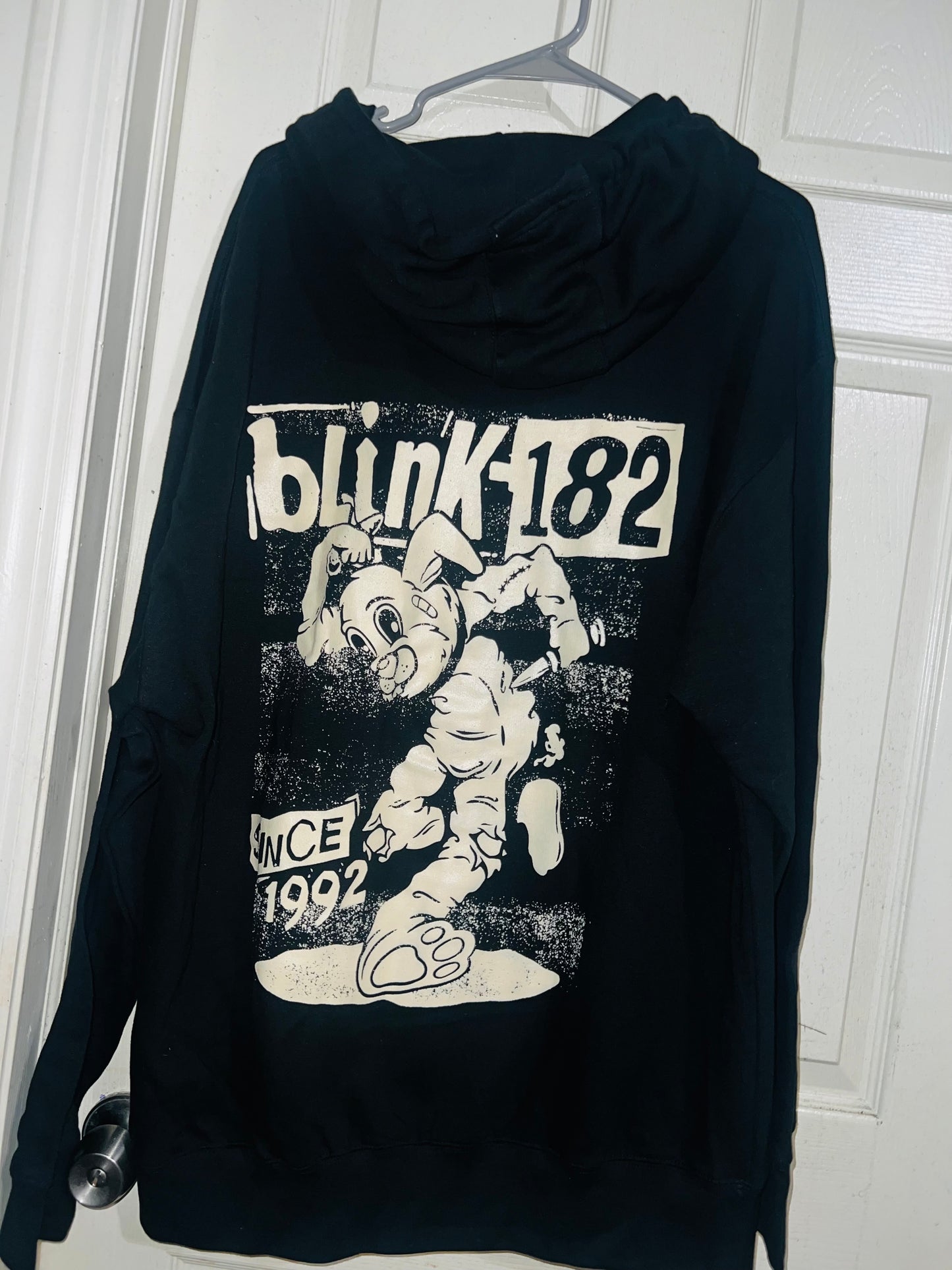 Blink 182 Zip Up Oversized Hooded Sweatshirt