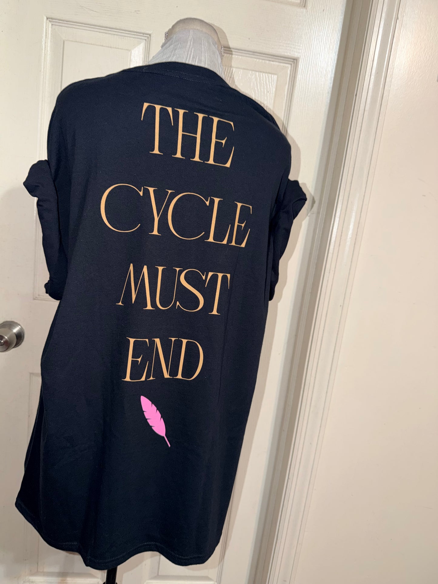 Sleep Token Double Sided Oversized Distressed Tee