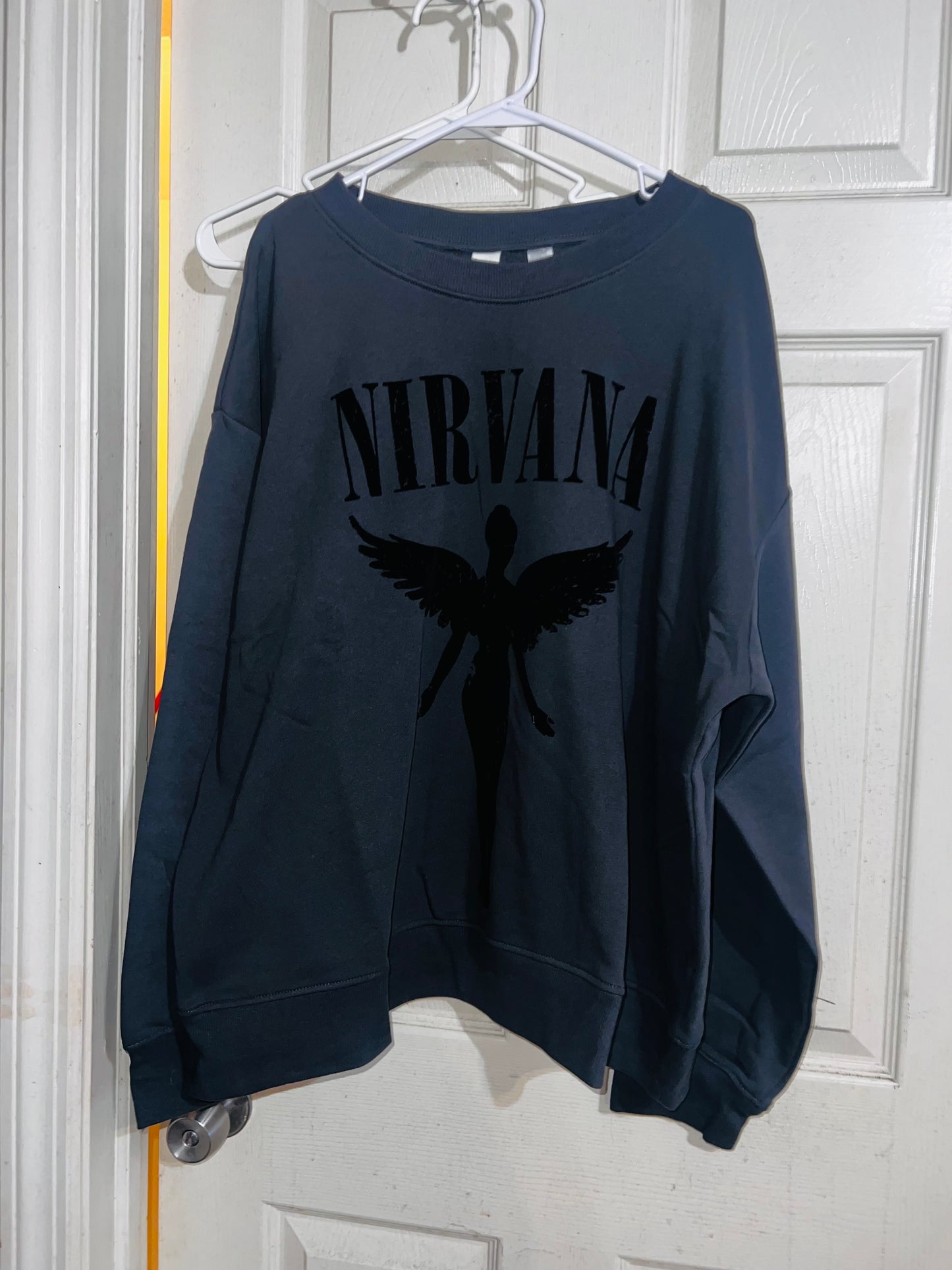 Nirvana Oversized Distressed Sweatshirt