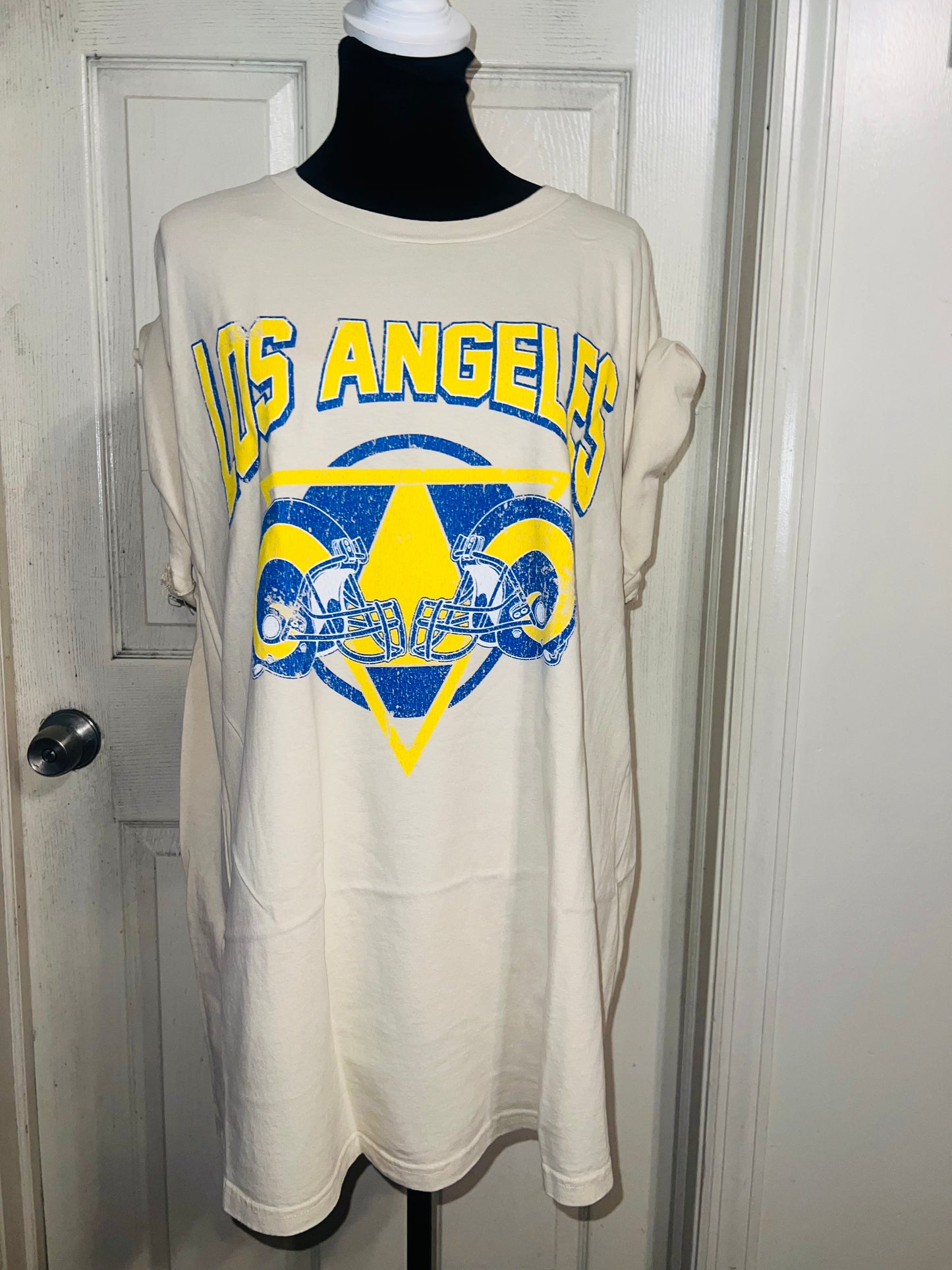 Los Angeles Chargers Oversized Distressed Tee