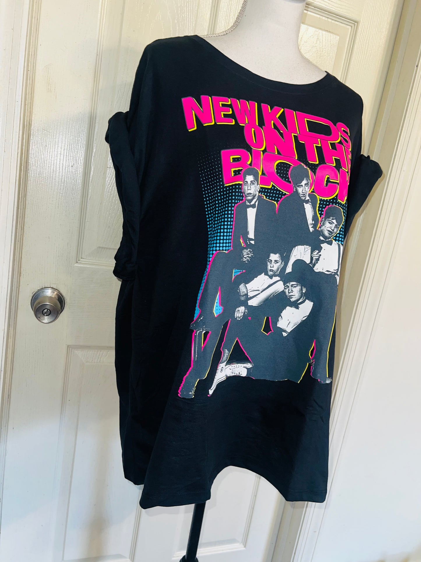 New Kids On The Block Oversized Distressed Tee