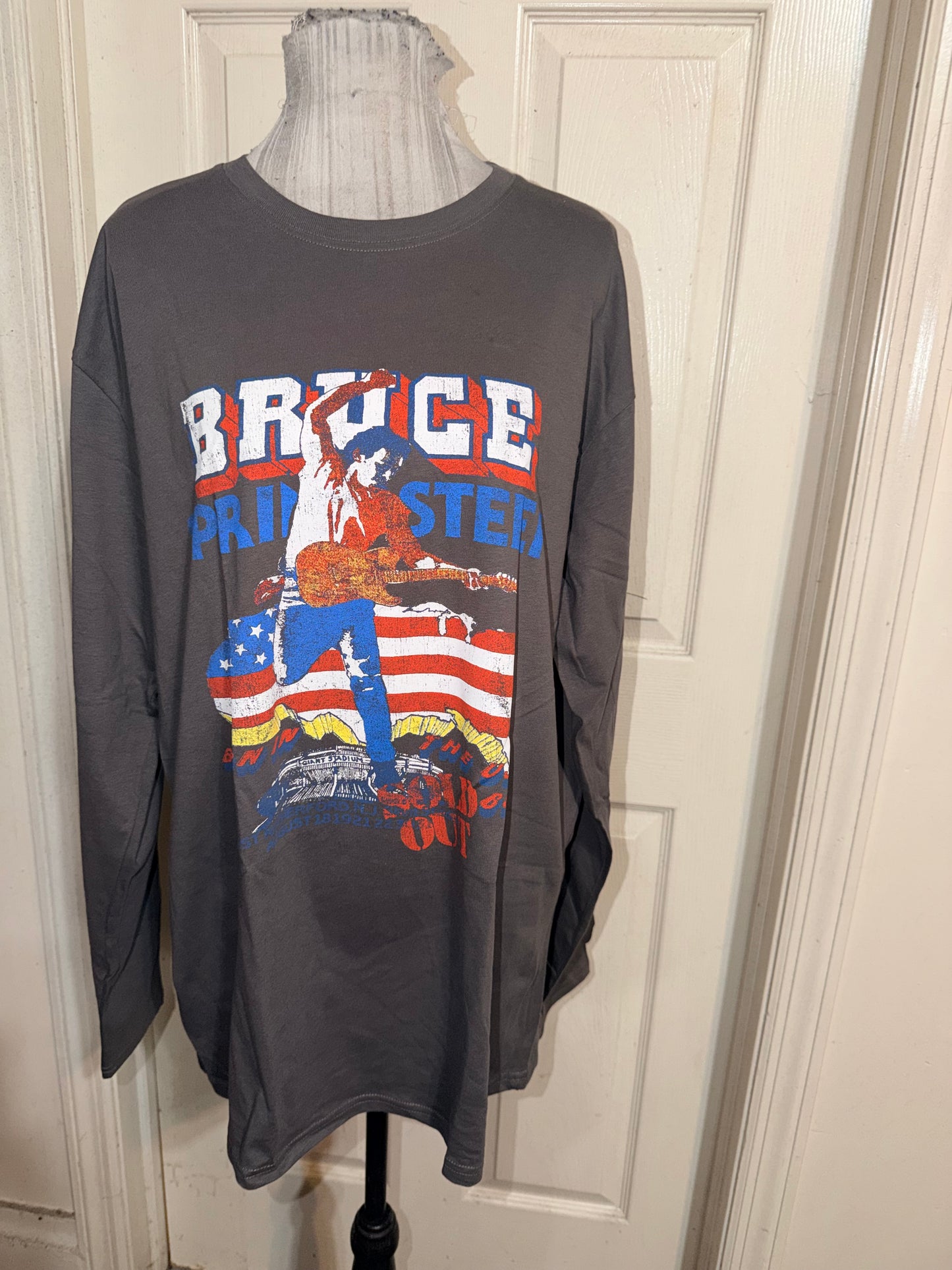 Bruce Springsteen Oversized Distressed Long Sleeve Tee