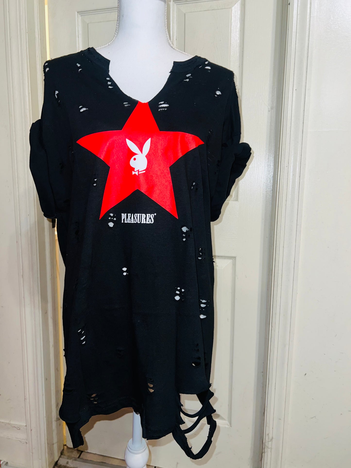 Playboy Oversized Distressed Tee