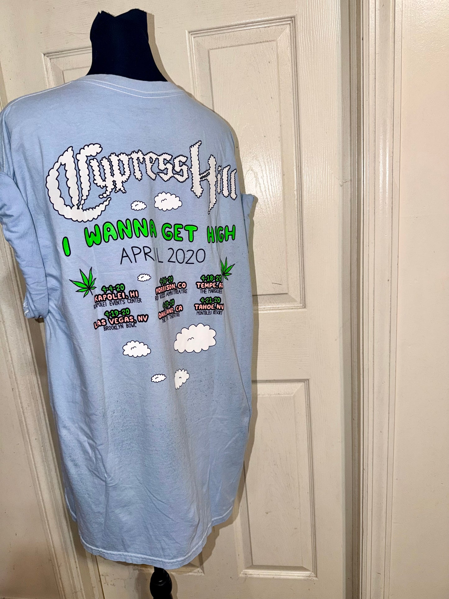 Cypress Hill Double Sided Oversized Distressed Tee