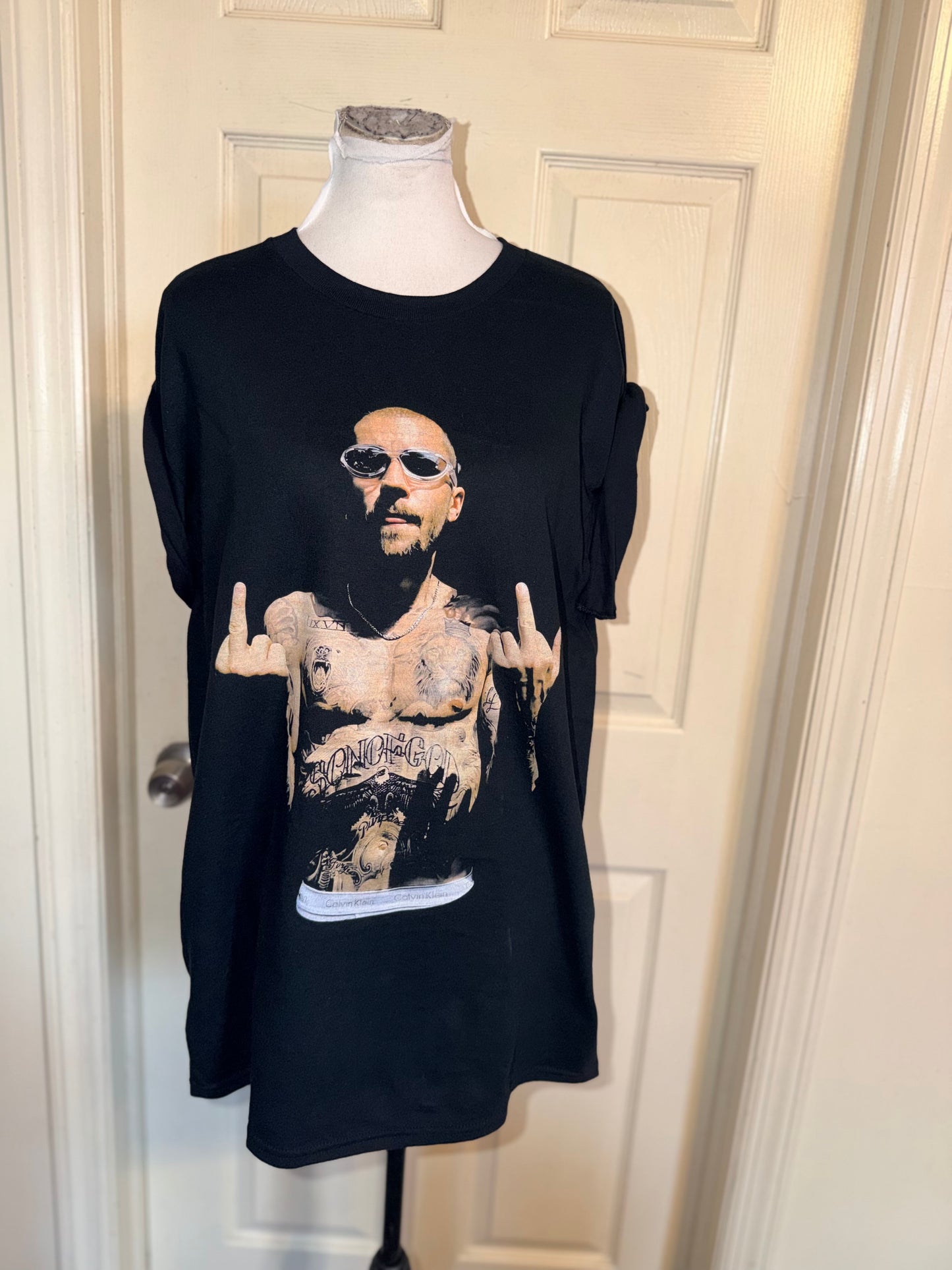 Justin Bieber Oversized Distressed Tee