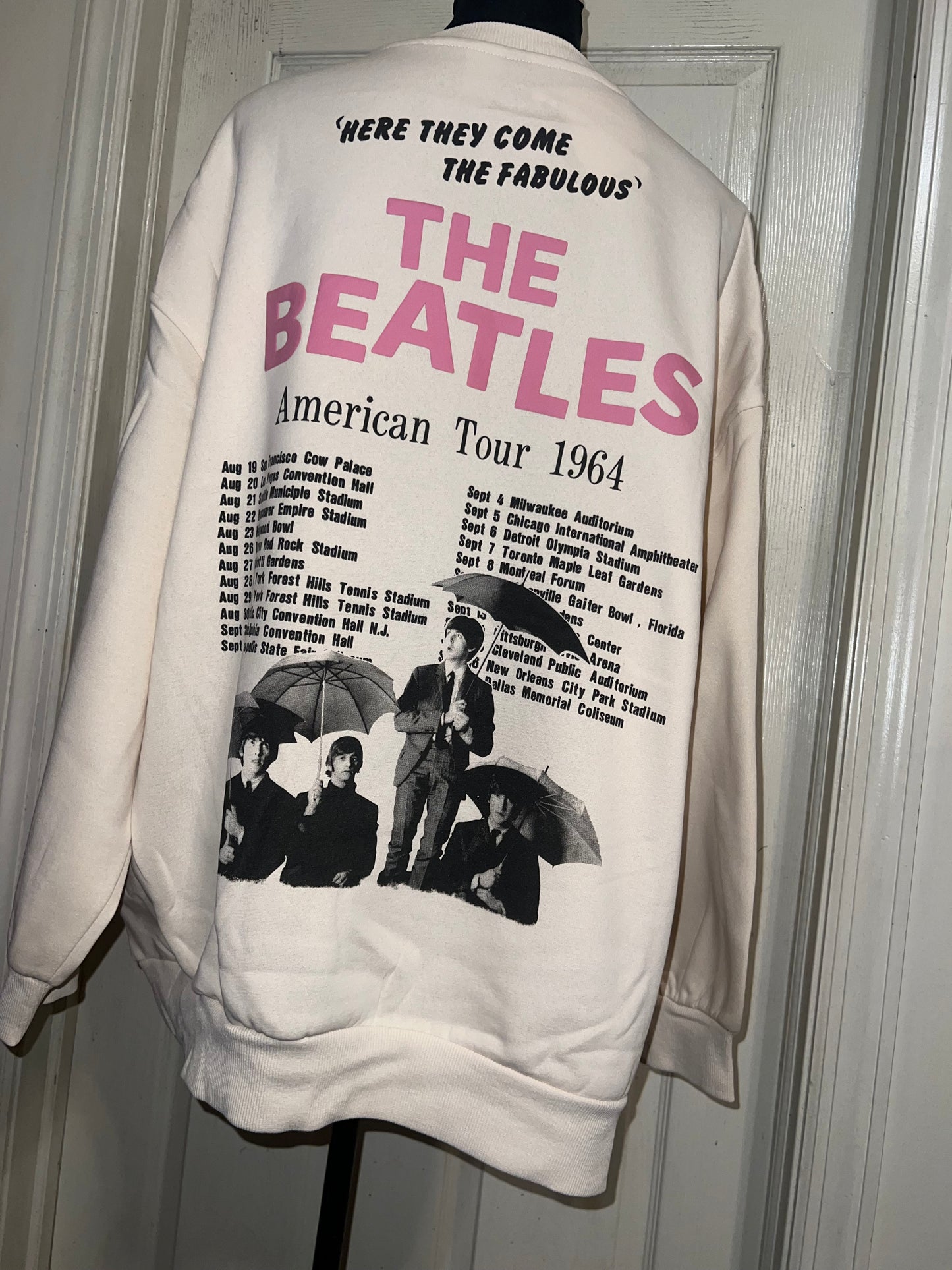 The Beatles Double Sided Oversized Distressed Tee