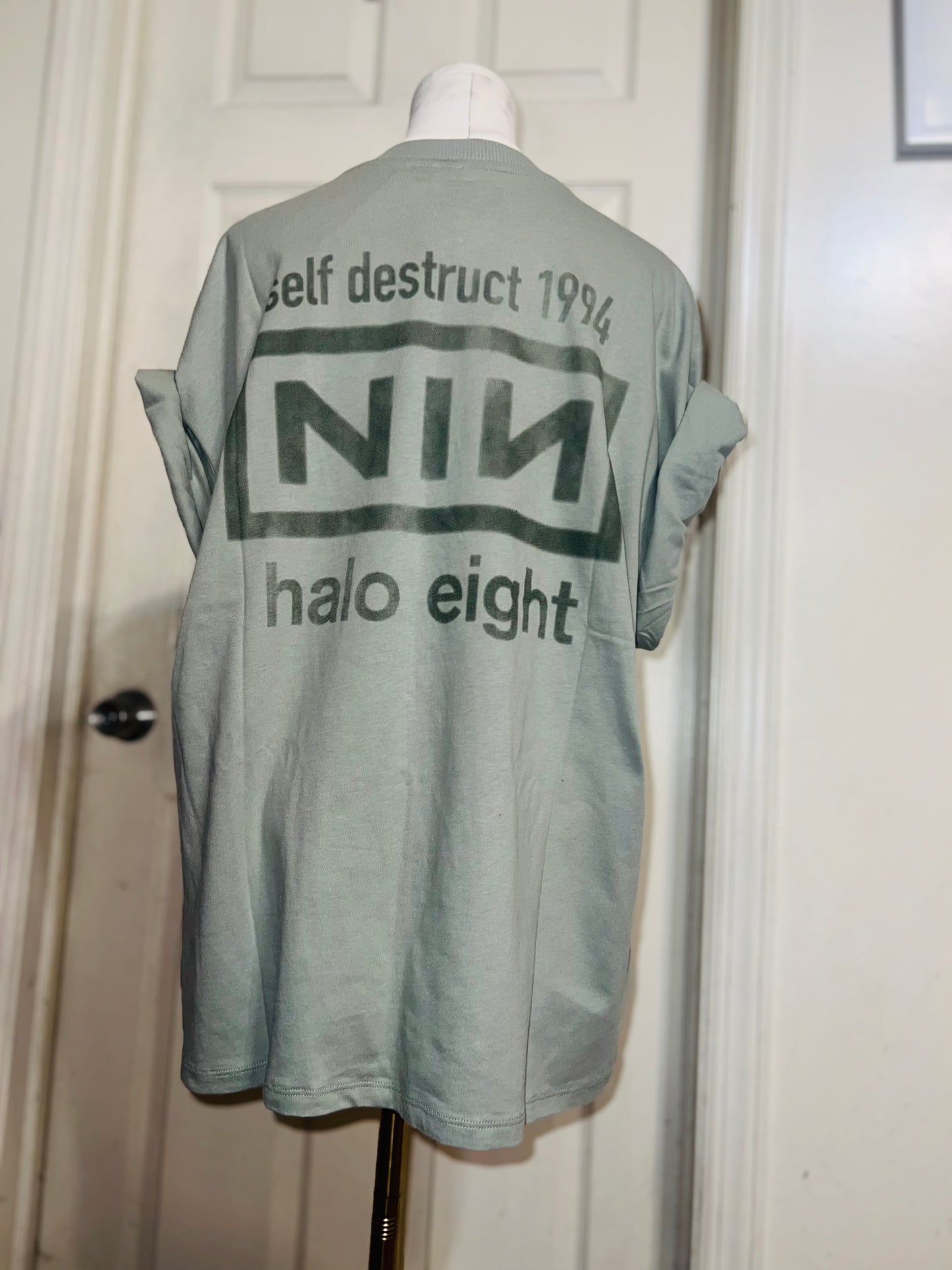 Nine Inch Nails Double Sided Oversized Distressed Tees