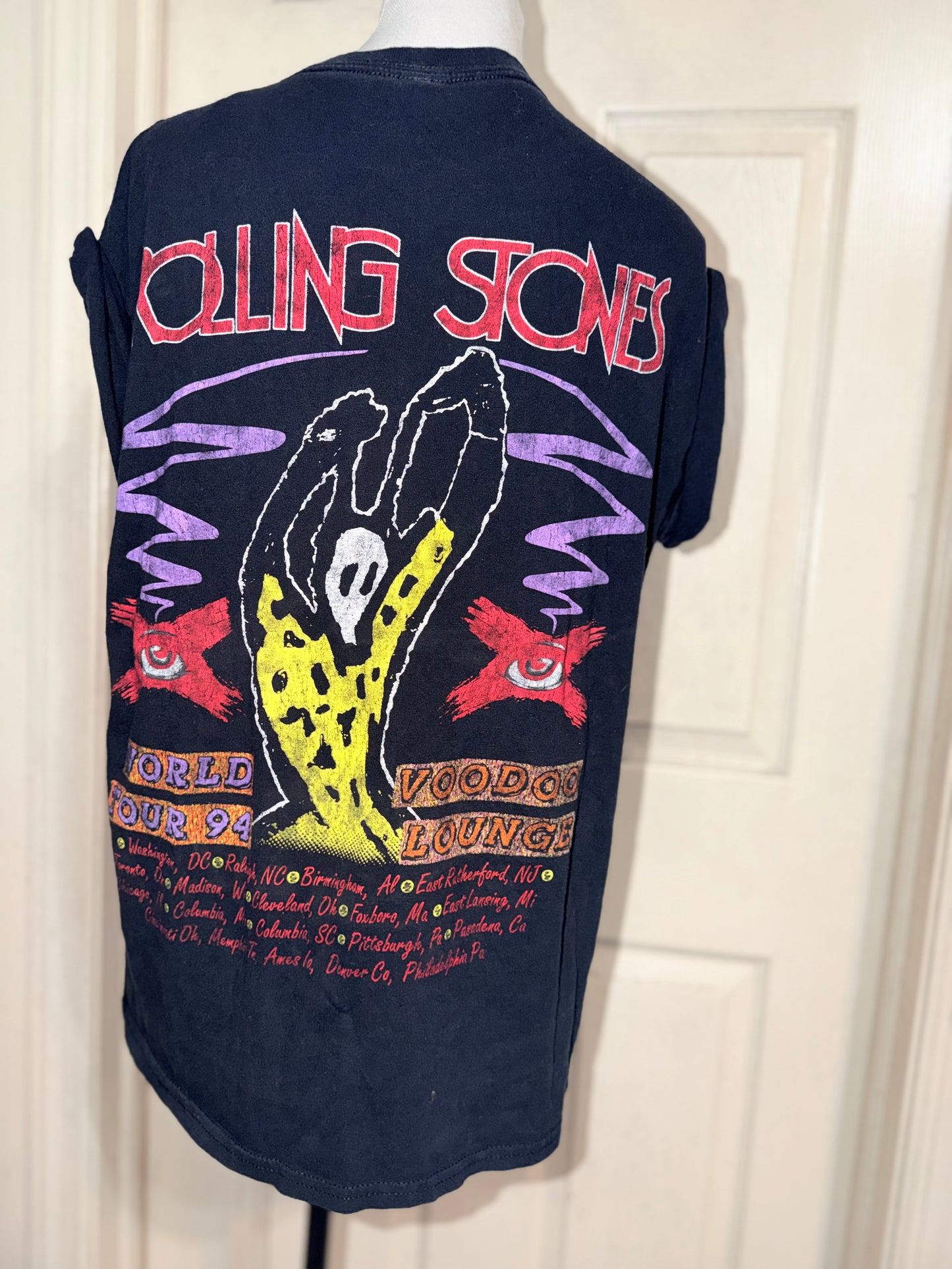 The Rolling Stones Double Sided Voodoo Oversized Distressed Tee