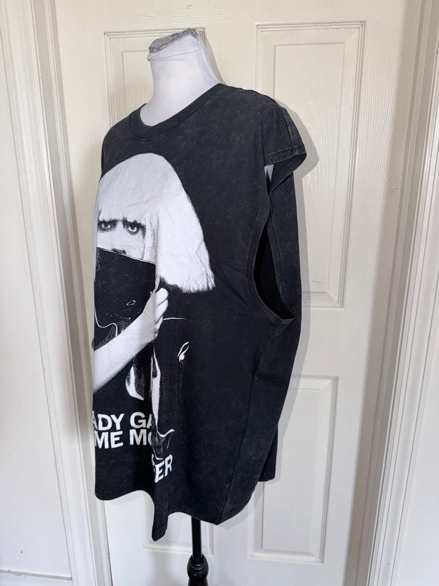 Lady Gaga Oversized Distressed Tank