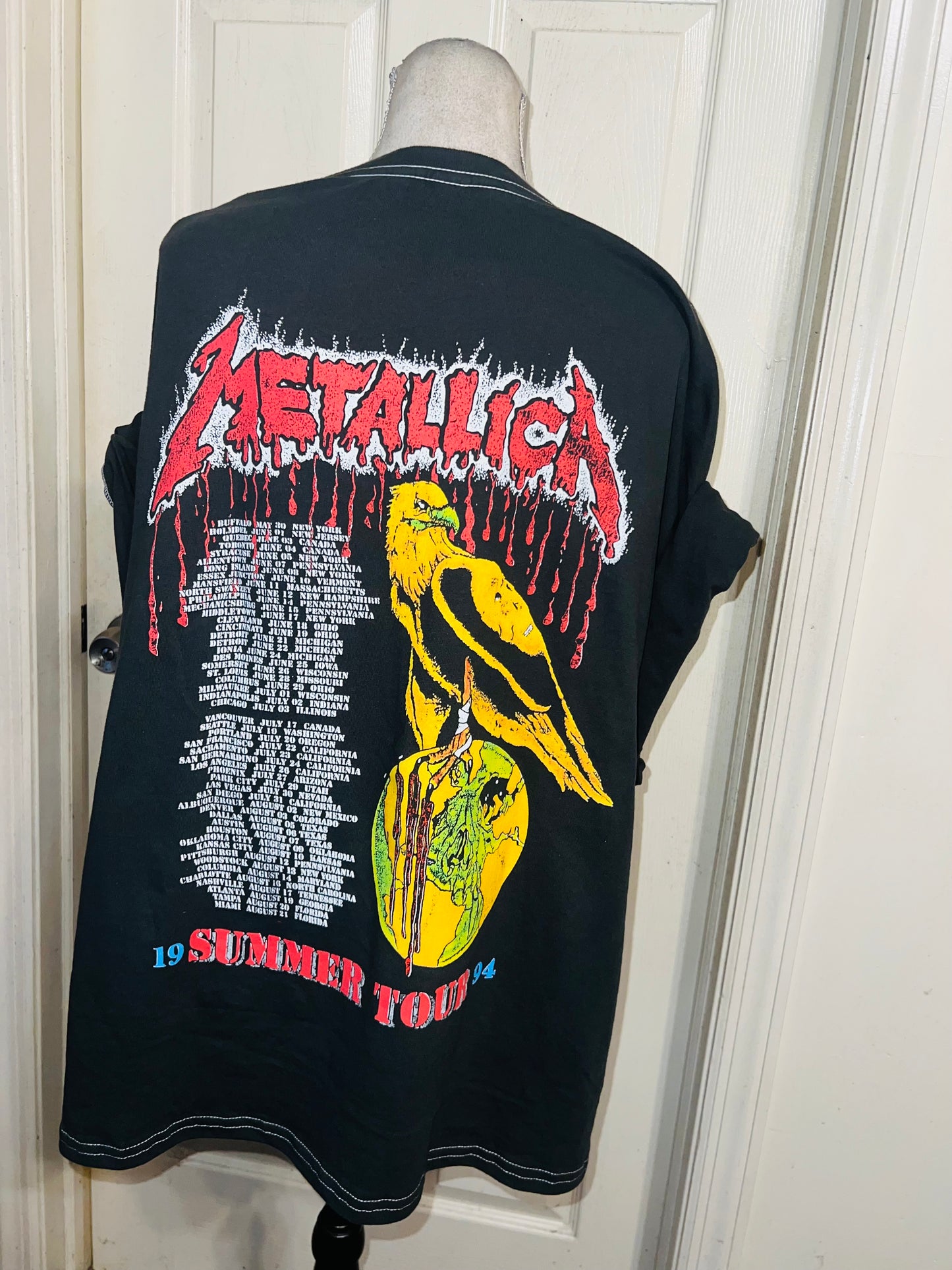 Metallica Double Sided Oversized Distressed Tee
