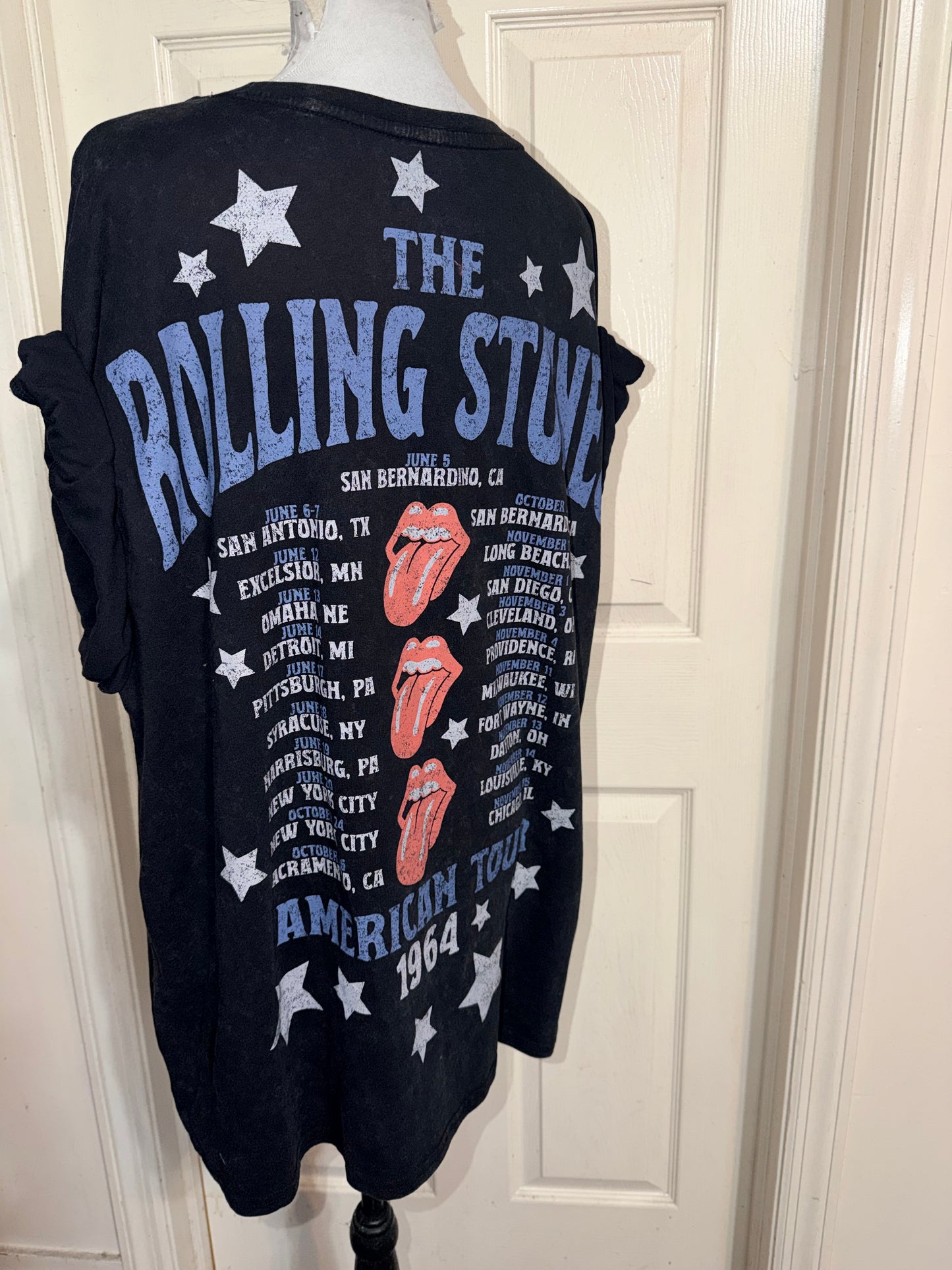 The Rolling Stones Double Sided Oversized Distressed Tee