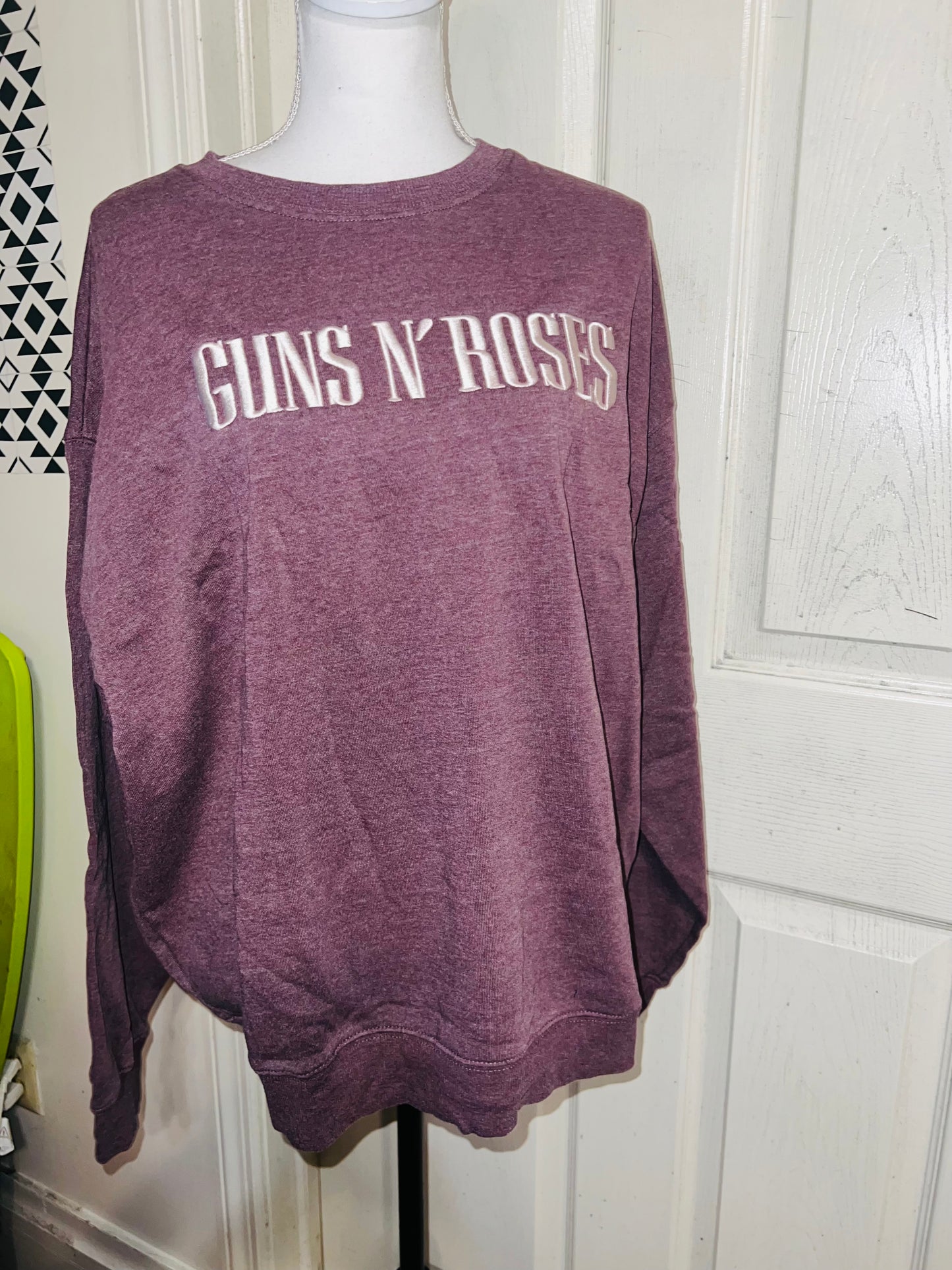 Guns n Roses Oversized Distressed Sweatshirt