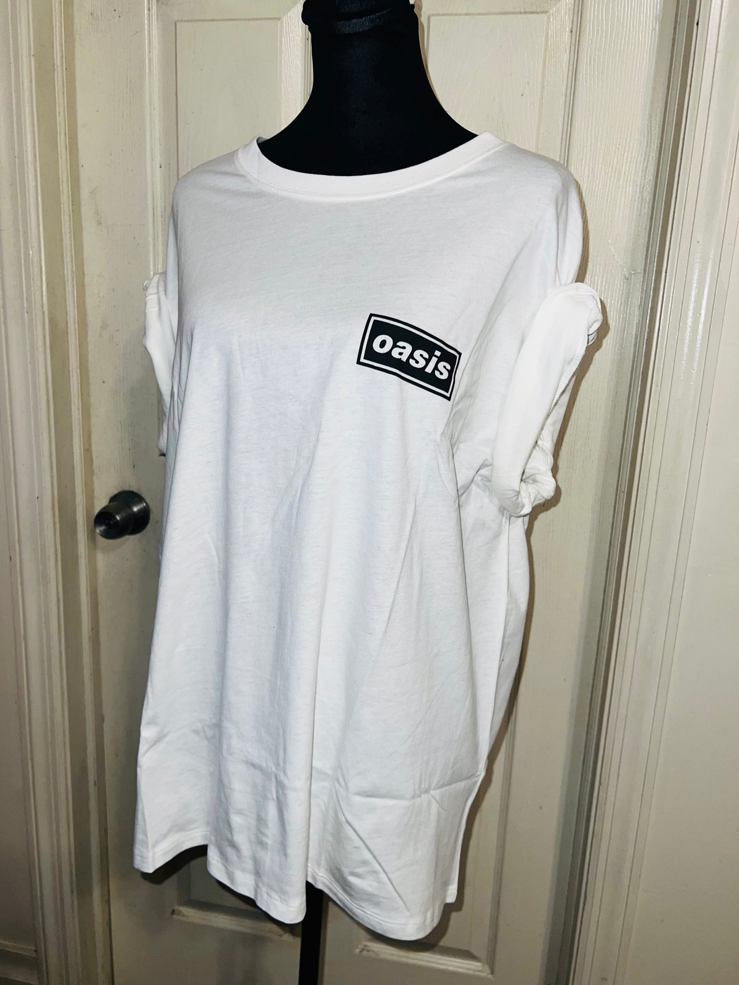 Oasis Double Sided Oversized Distressed Tee