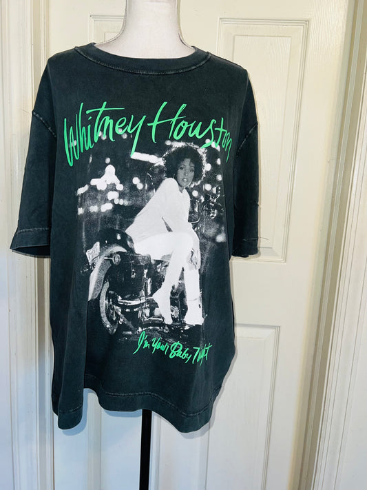 Whitney Houston Double Sided Oversized Distressed Tee