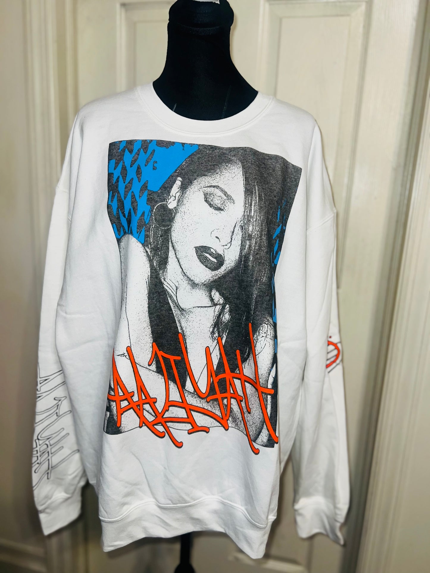 Aaliyah Oversized Distressed Sweatshirt