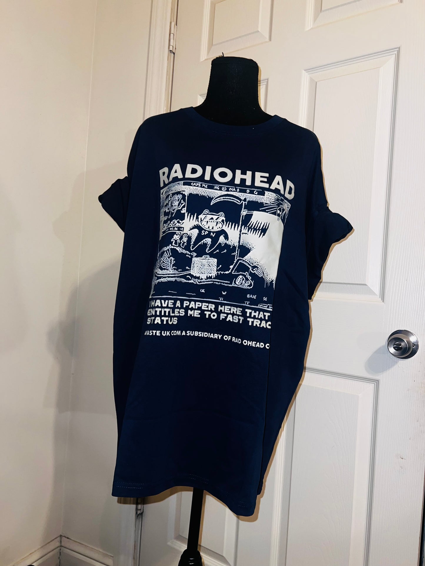 Radiohead Oversized Distressed Tee