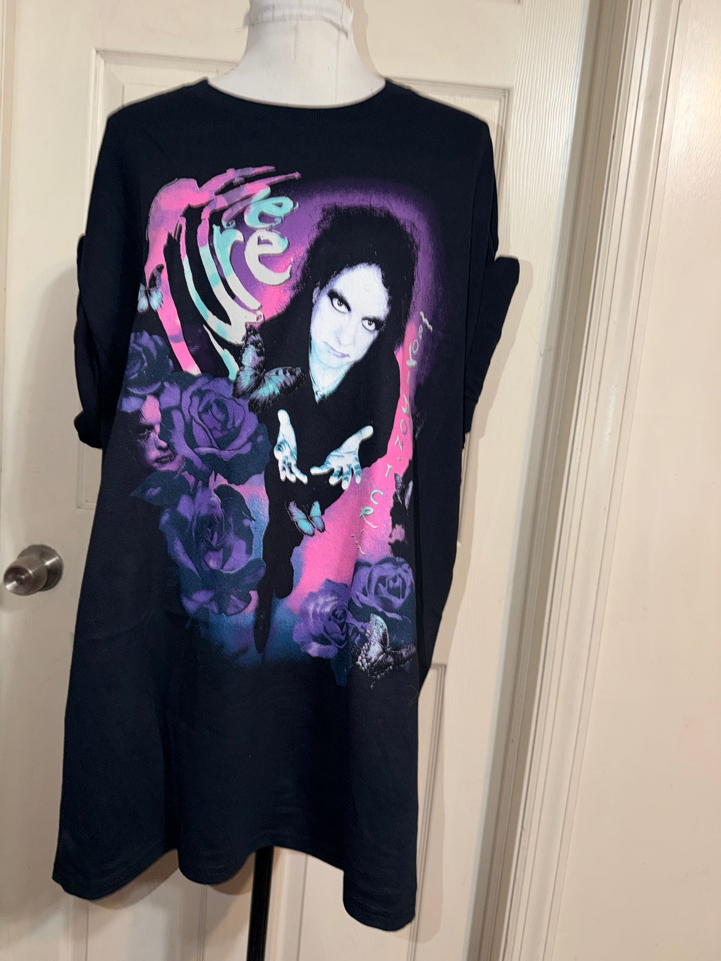 The Cure Double Sided Oversized Distressed Tee