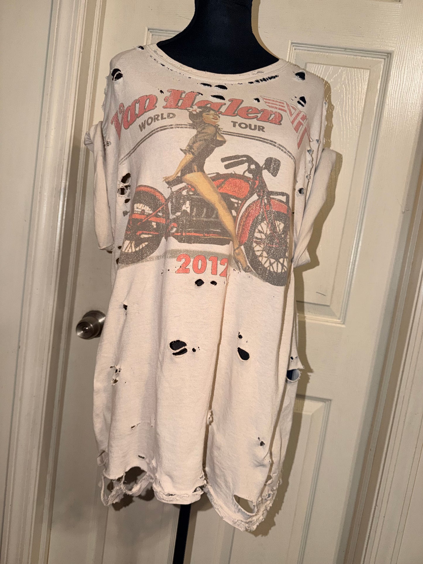 Van Halen Double Sided Oversized Distressed Tee