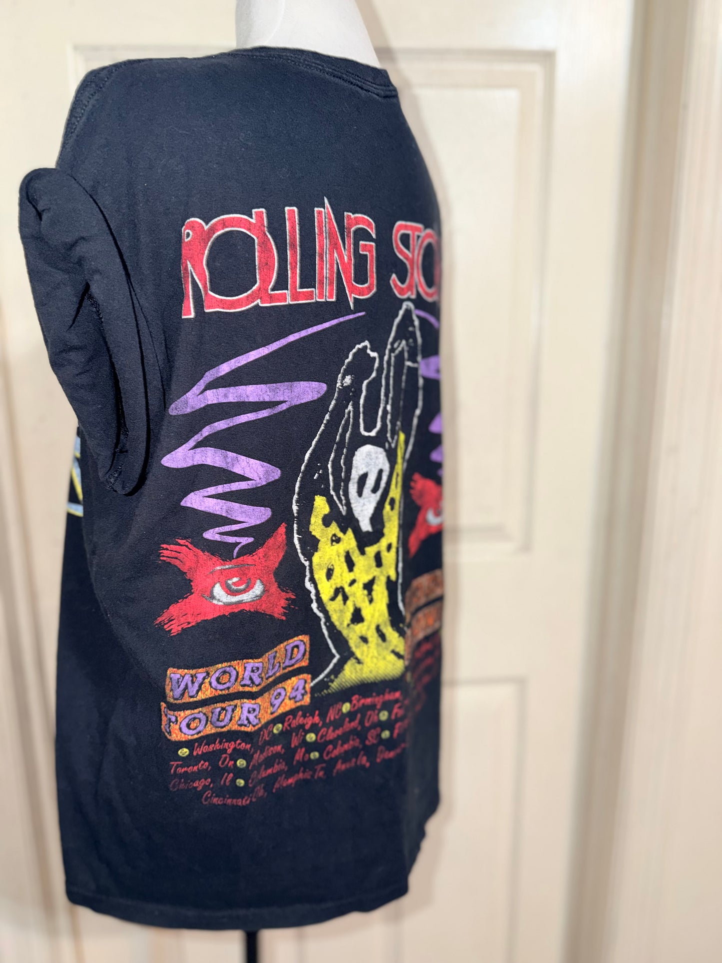 The Rolling Stones Double Sided Voodoo Oversized Distressed Tee