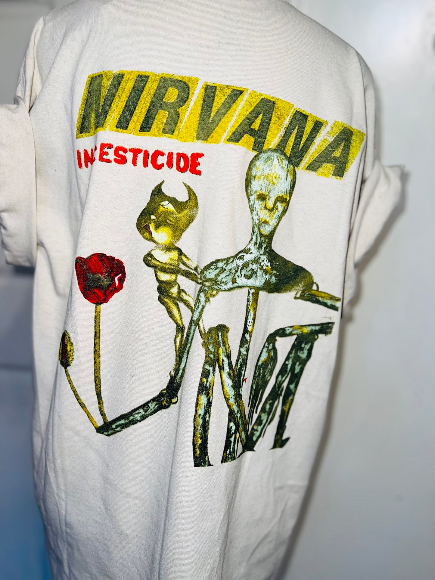 Nirvana Double Sided Oversized Distressed Tee