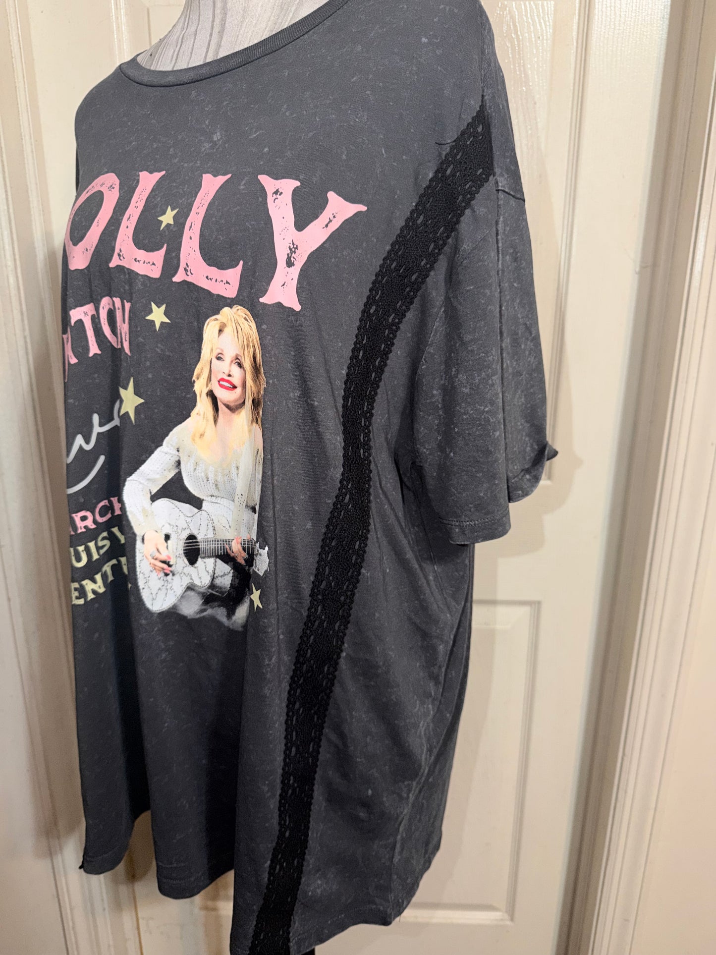 Dolly Parton Double Sided Oversized Distressed Tee