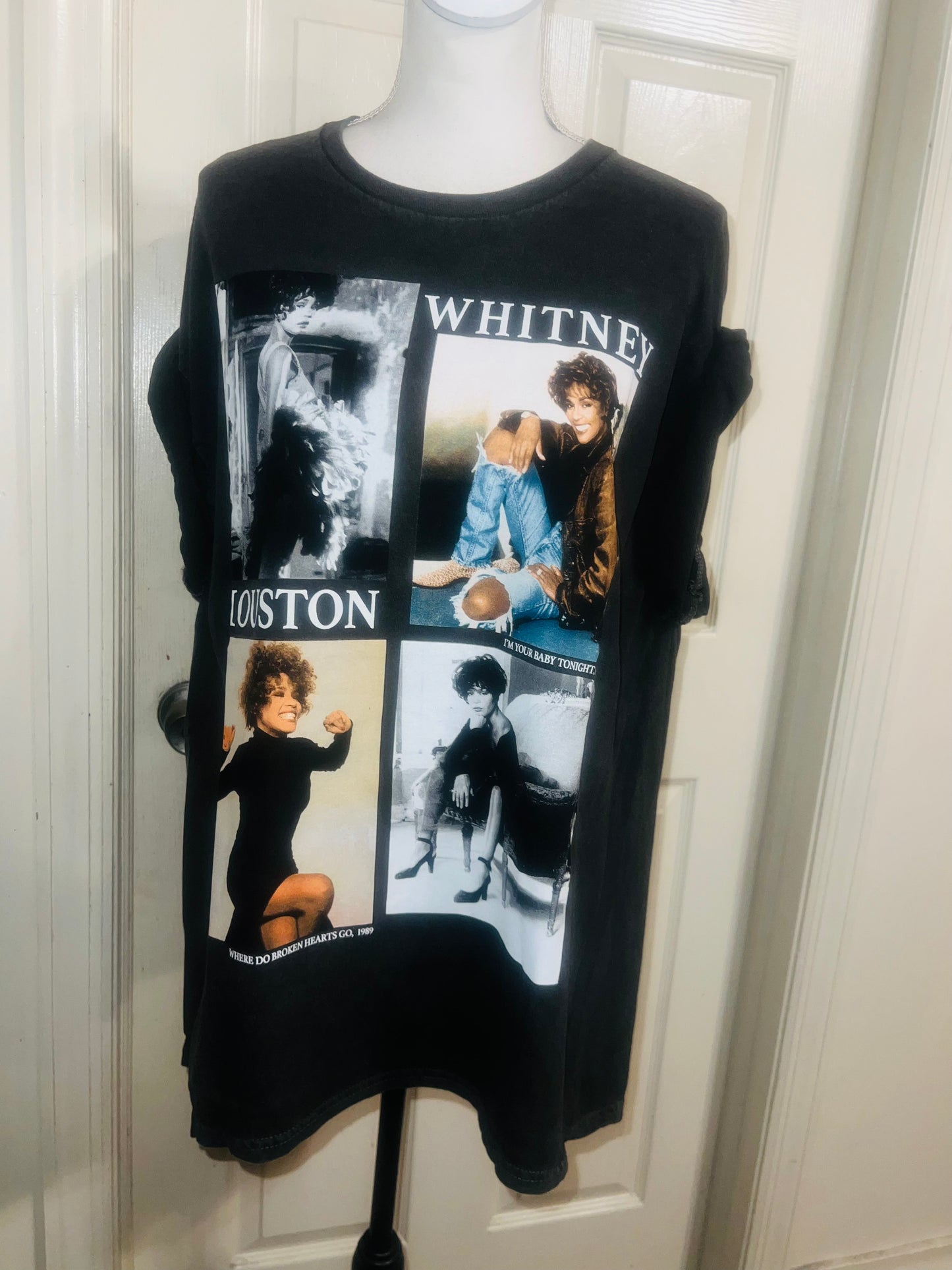 Whitey Houston Oversized Distressed Tee