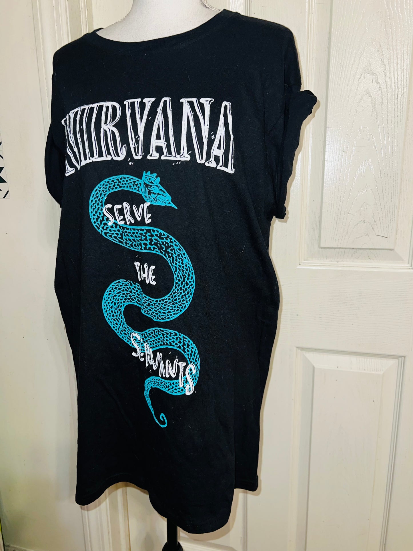 Nirvana “Servants” Oversized Distressed Tee