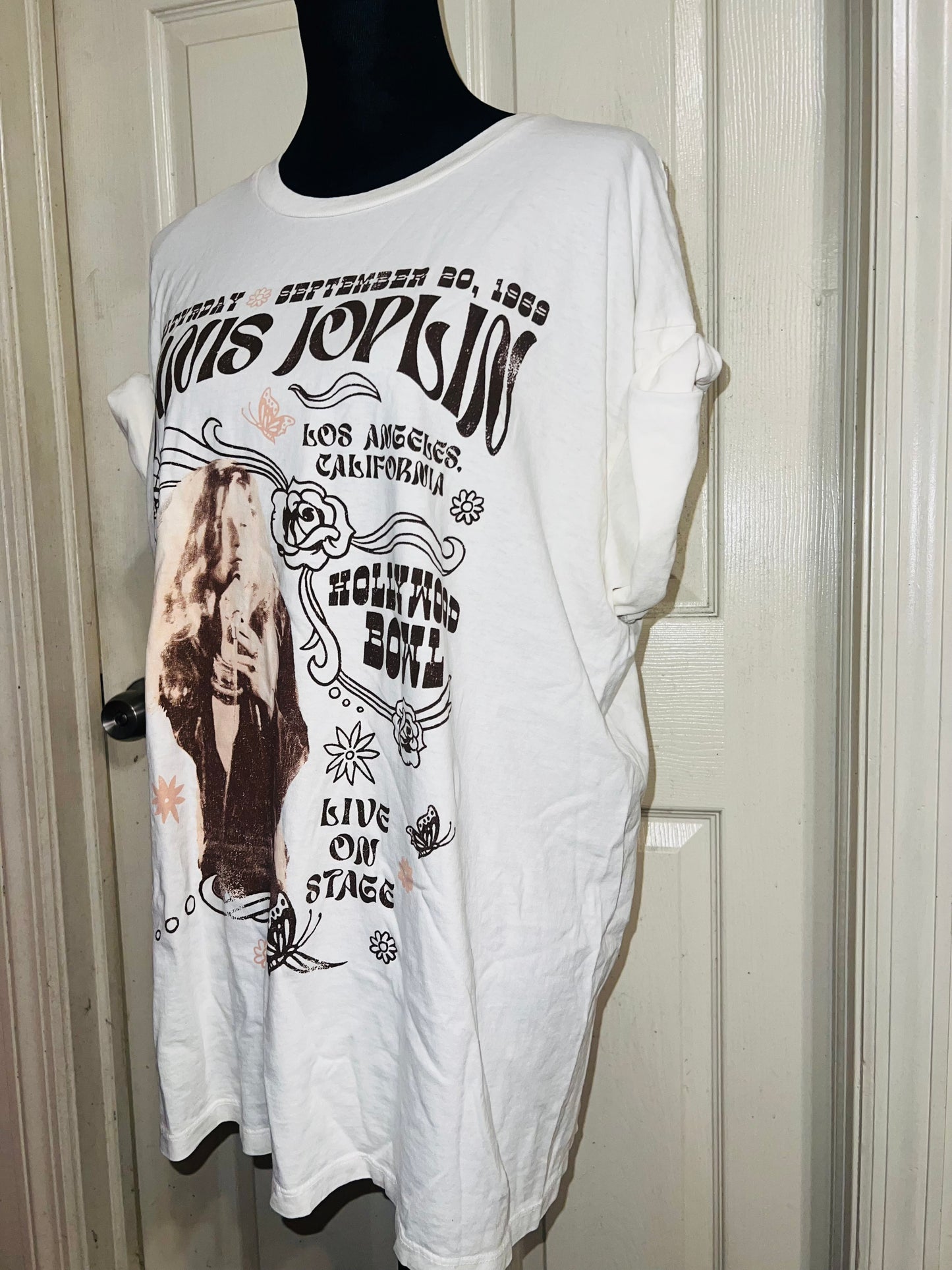 Janis Joplin Oversized Distressed Tee