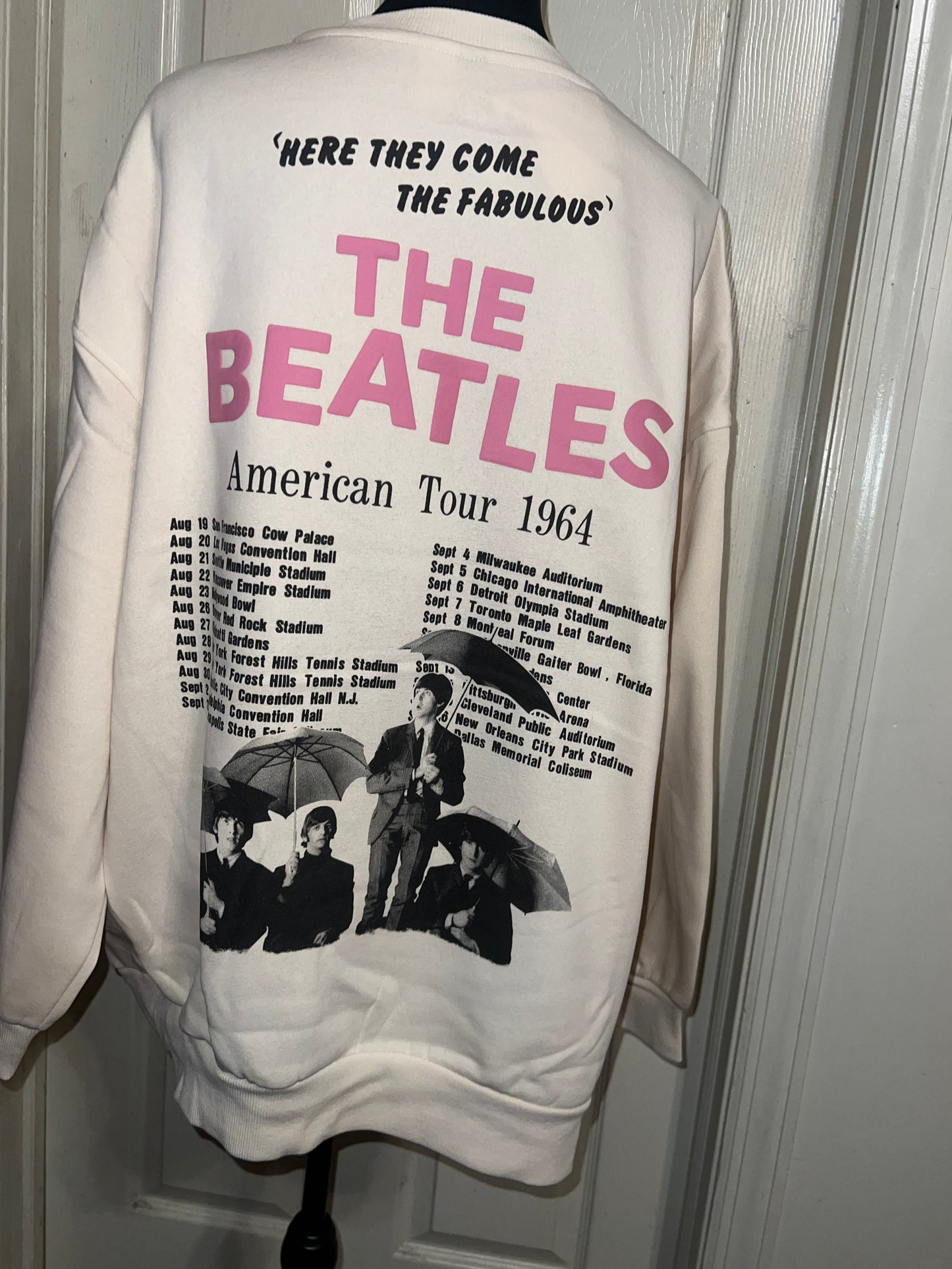 The Beatles Double Sided Oversized Distressed Tee