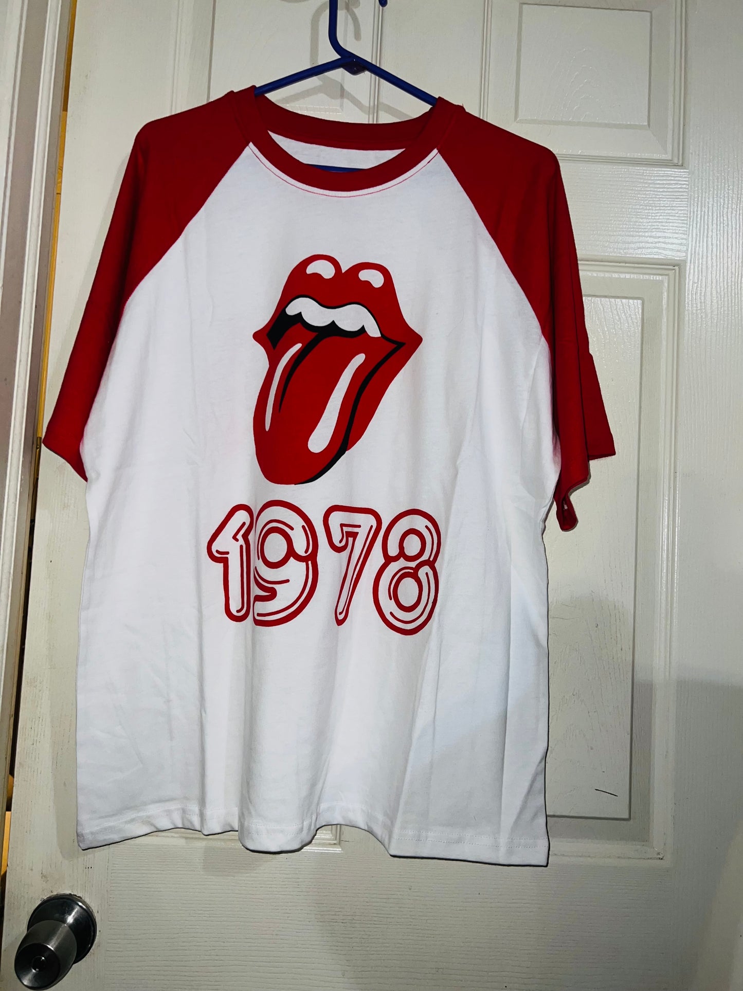 The Rolling Stones Raglan Oversized Distresed Tee