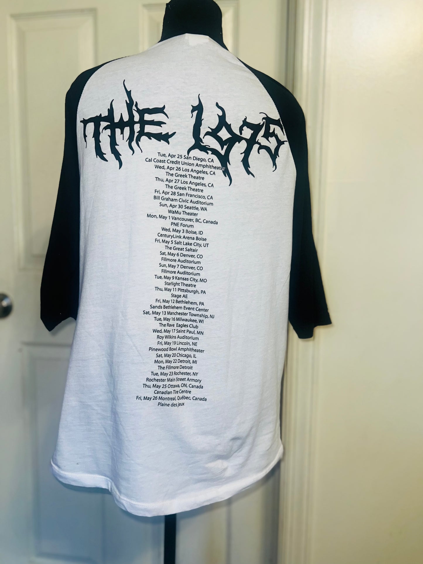 The 1975 Raglan Double Sided Oversized Tee (dates on back)