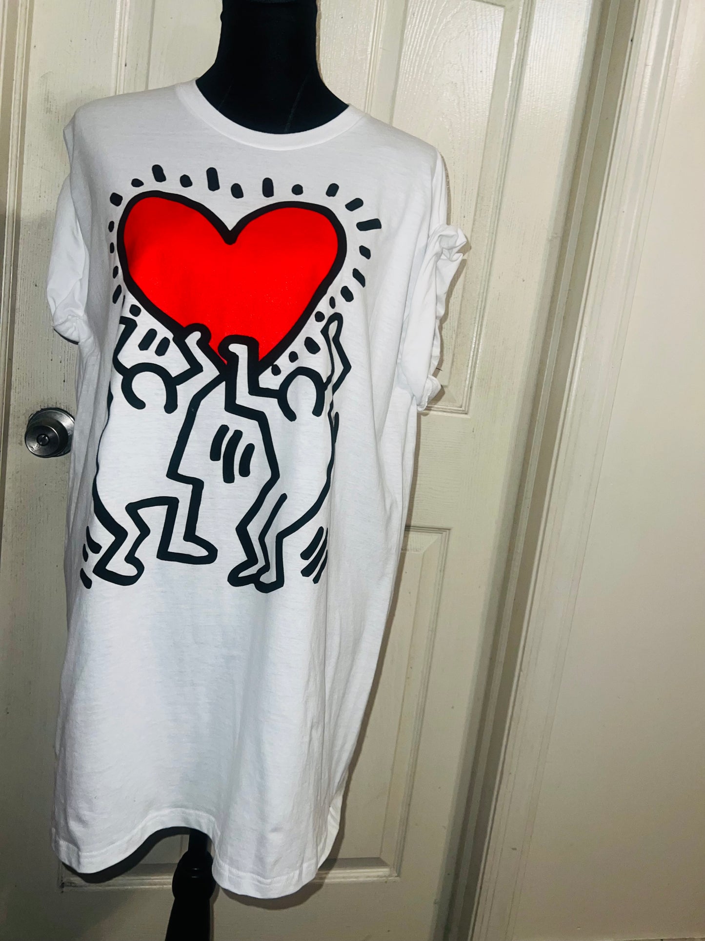 Keith Haring Oversized Distressed Tee