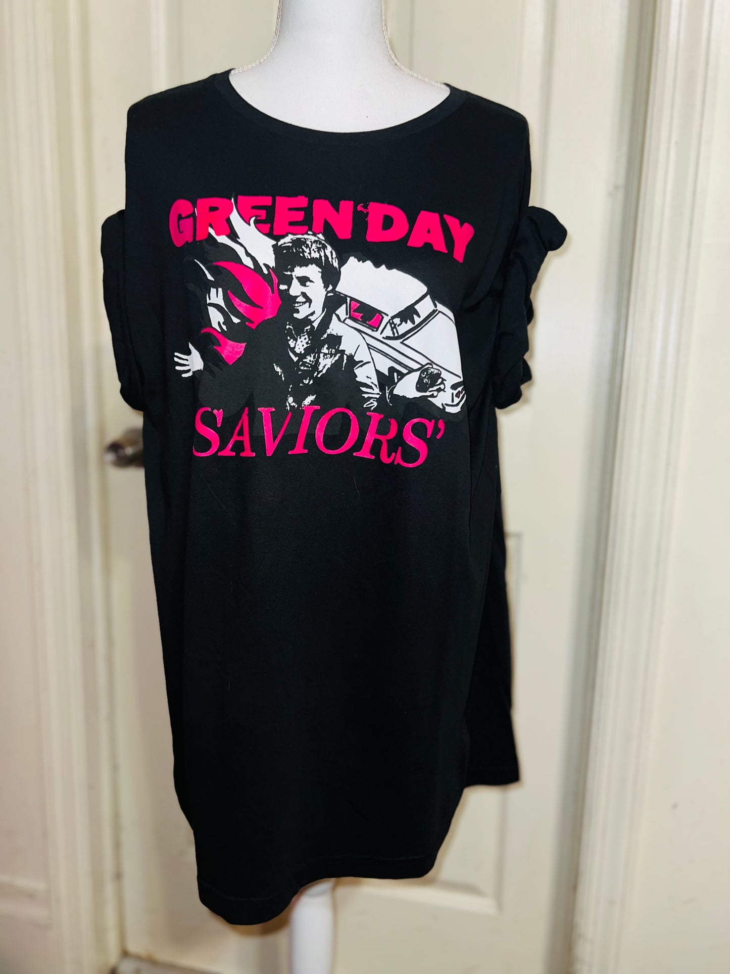 Green Day Oversized Distressed Tee