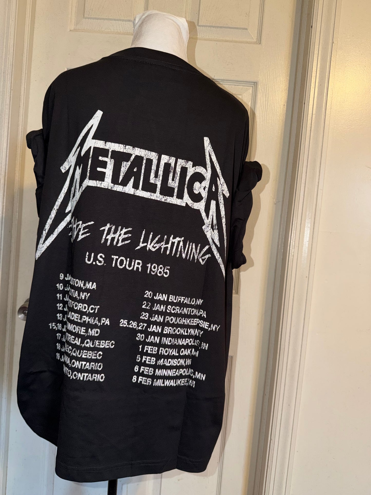 Metallica Double Sided Oversized Distressed Tee