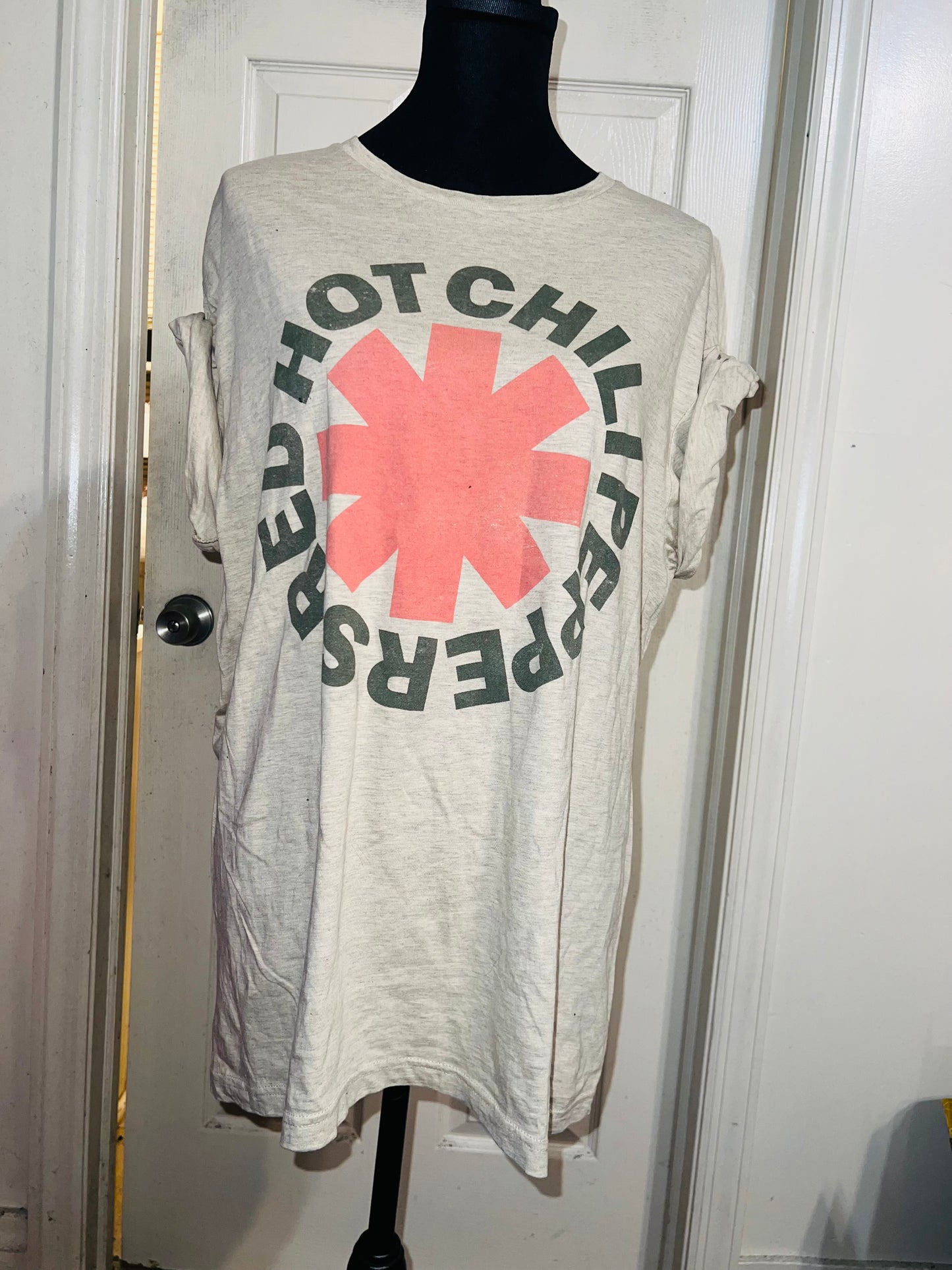 Red Hot Chili Peppers Oversized Distressed T-Shirt